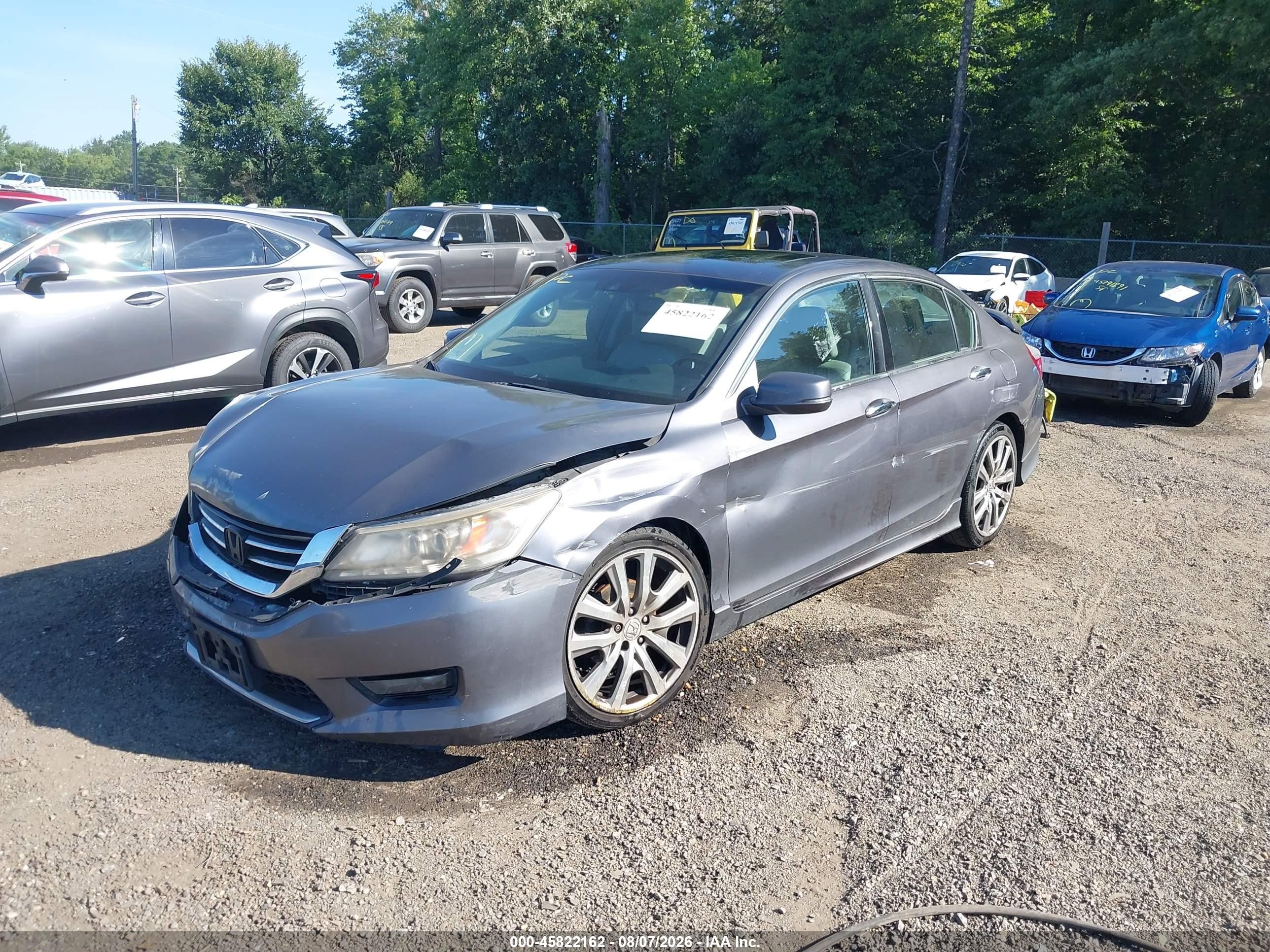 2015 Honda Accord Touring Gray vin: 1HGCR3F95FA004303