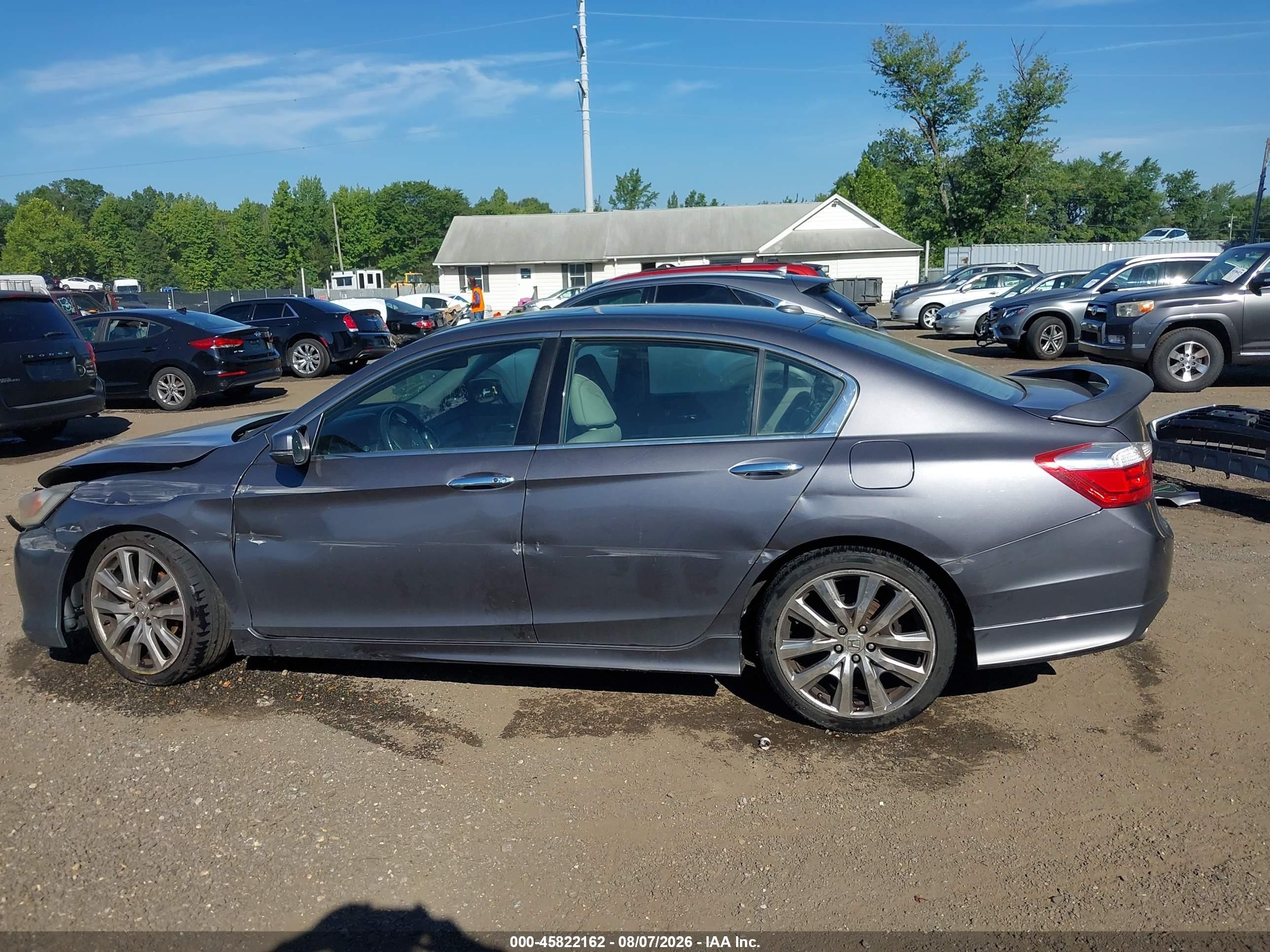 2015 Honda Accord Touring Gray vin: 1HGCR3F95FA004303