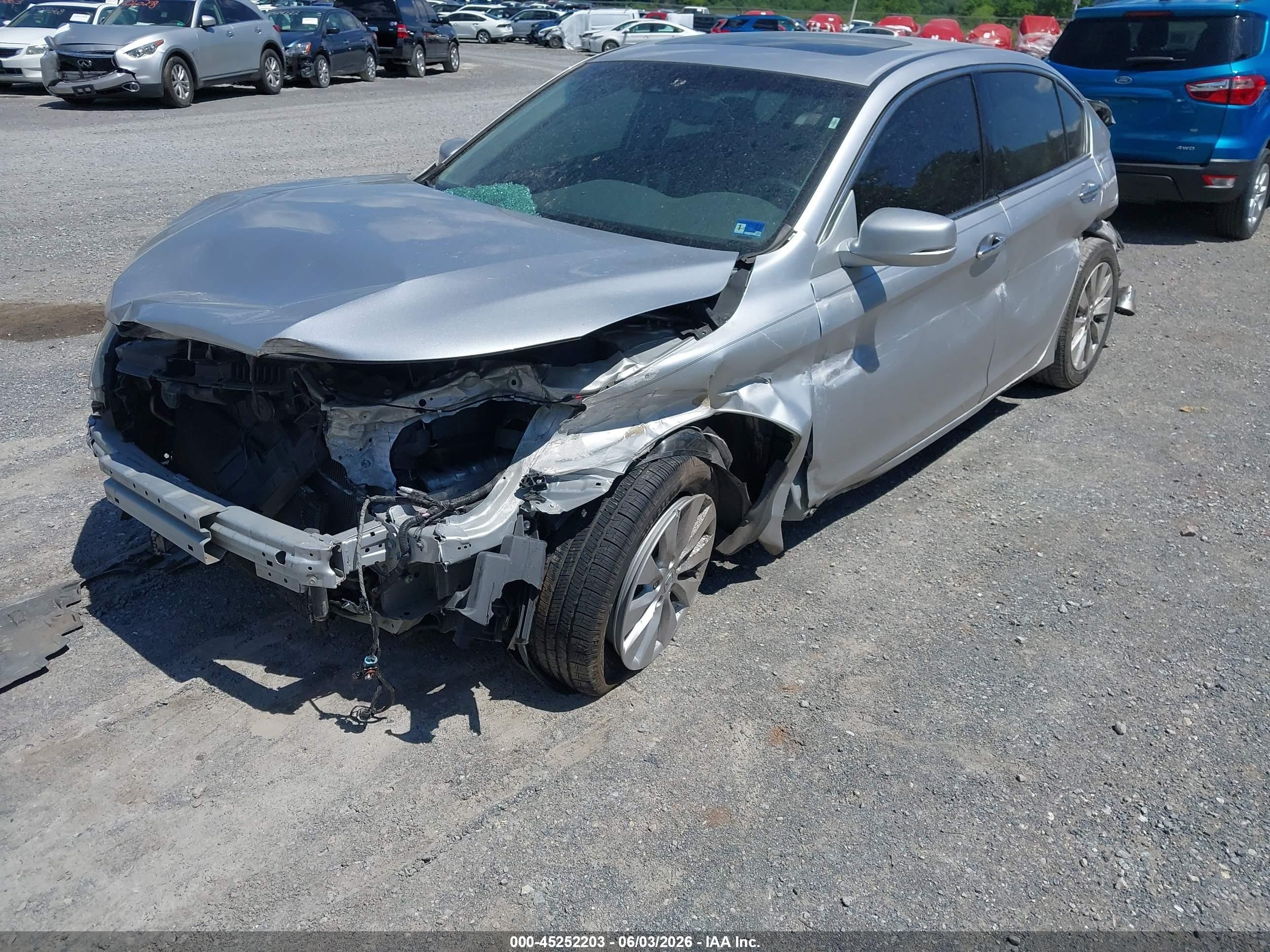 2013 Honda Accord Touring Silver vin: 1HGCR3F97DA020144