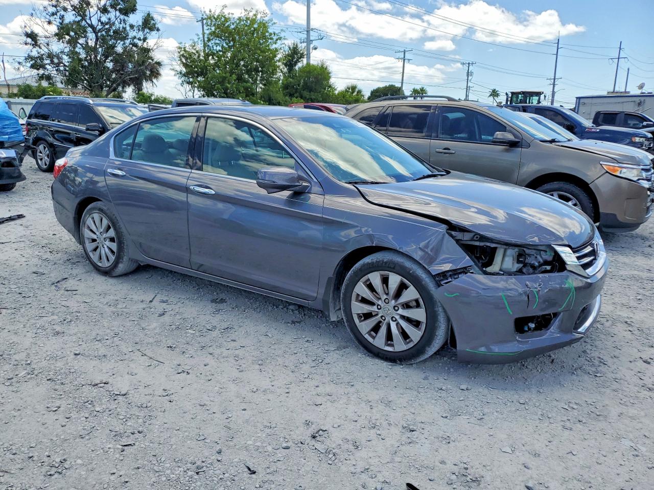 2013 Honda Accord Touring Gray vin: 1HGCR3F97DA029569