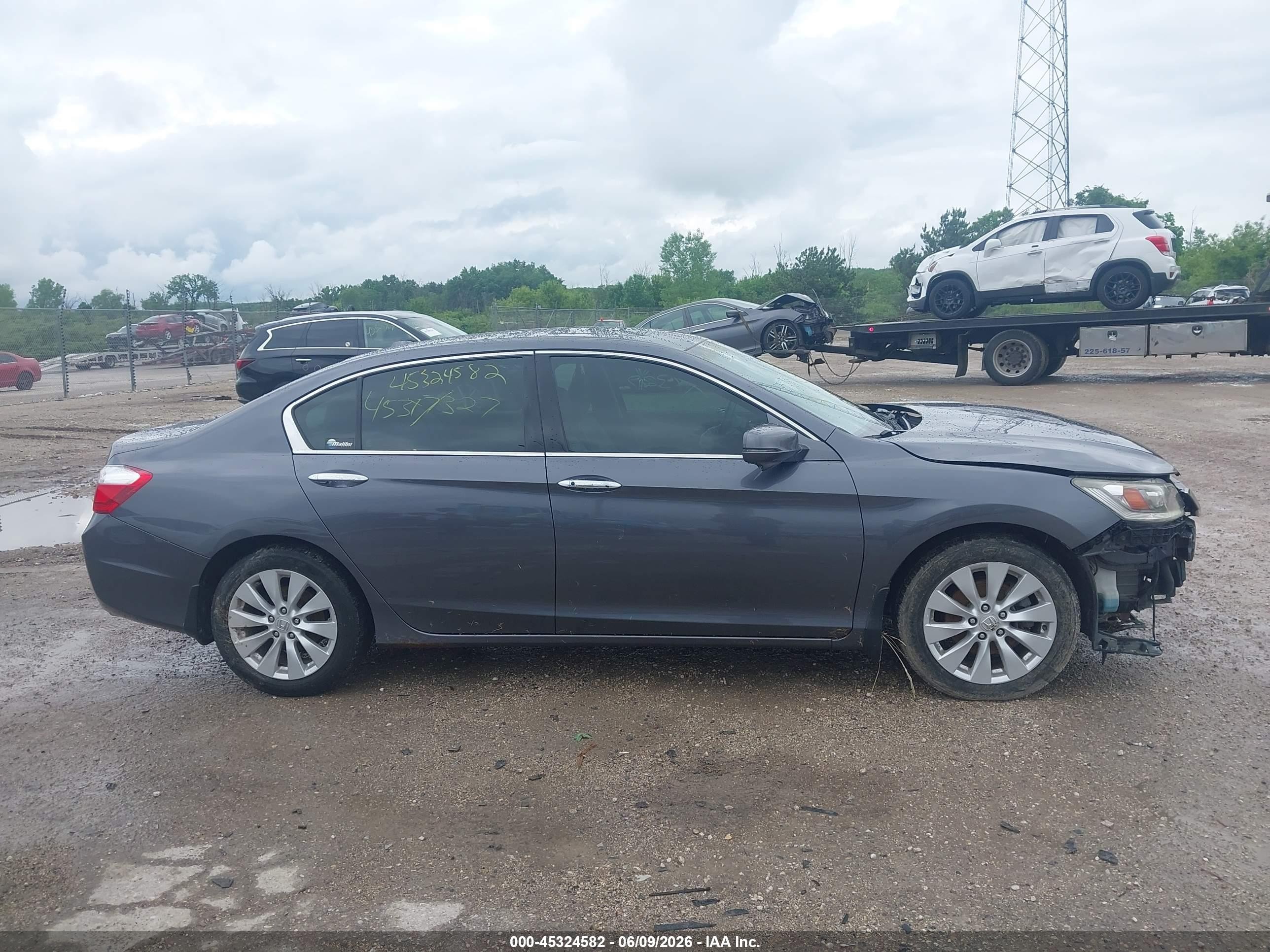 2013 Honda Accord Touring Gray vin: 1HGCR3F97DA033301