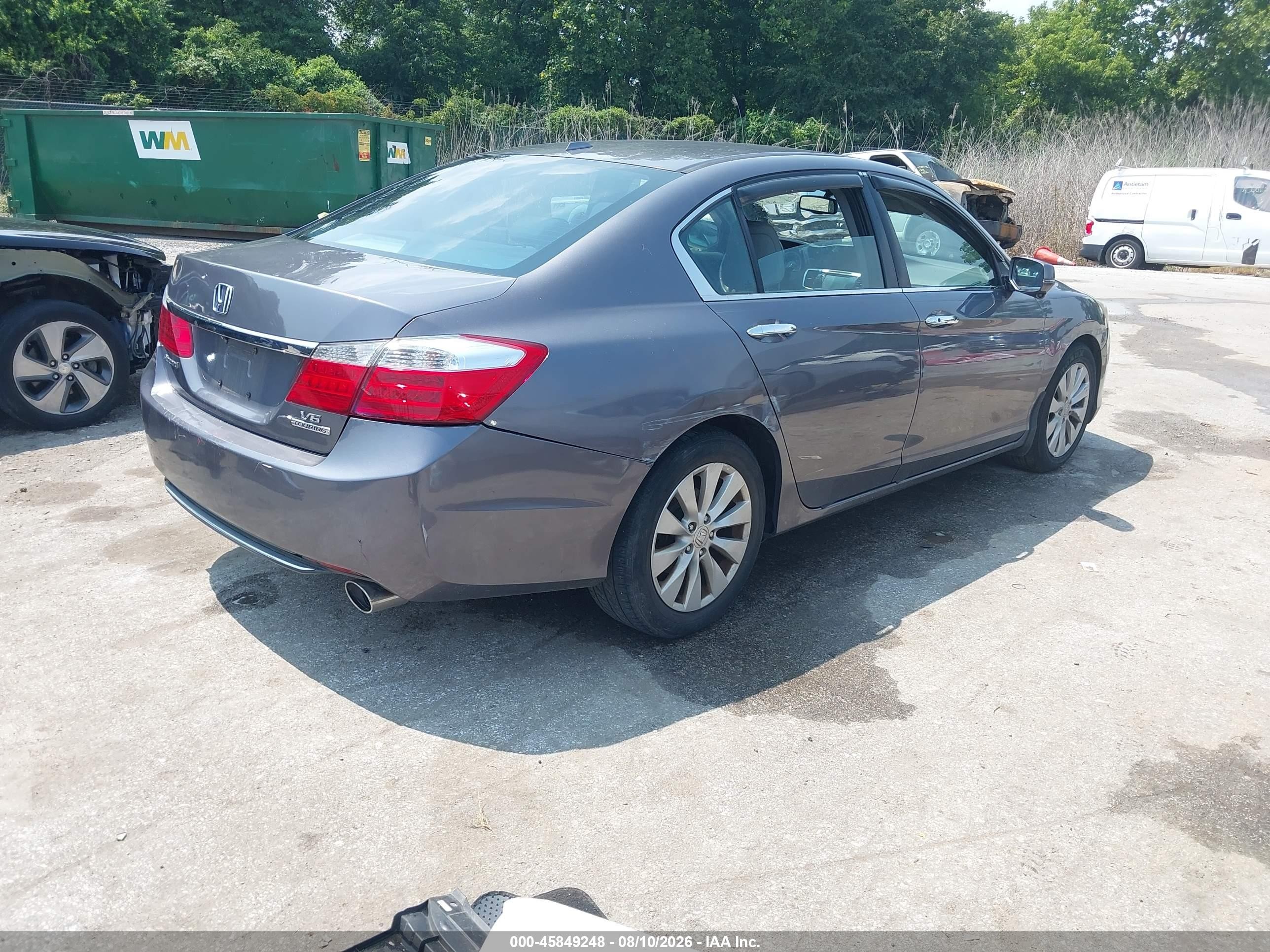 2014 Honda Accord Touring Gray vin: 1HGCR3F97EA037849