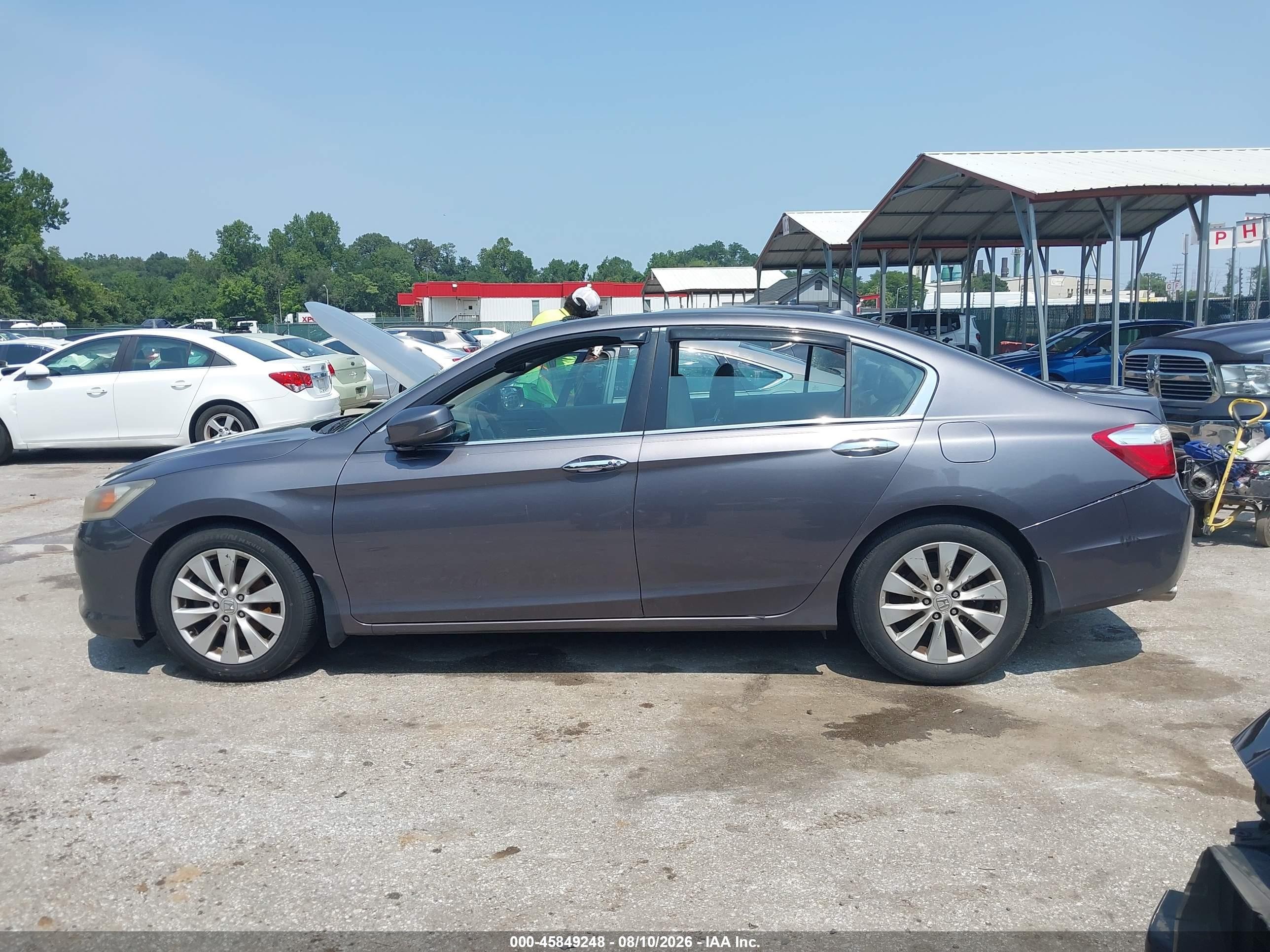 2014 Honda Accord Touring Gray vin: 1HGCR3F97EA037849