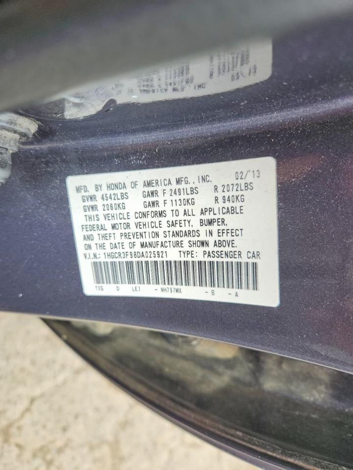 2013 Honda Accord Touring Gray vin: 1HGCR3F98DA025921