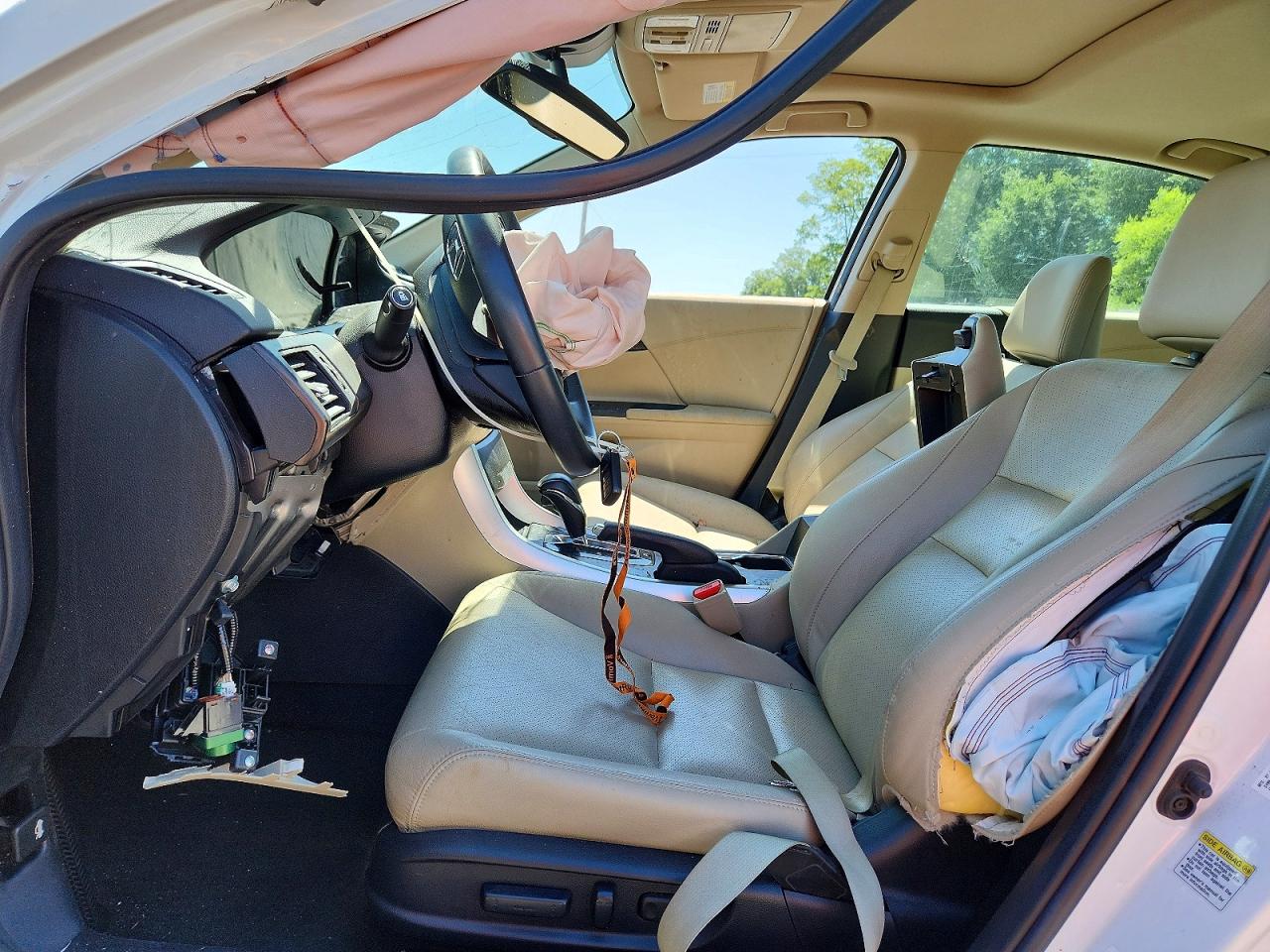 2015 Honda Accord Hybrid Exl Белый vin: 1HGCR6F51FA009156