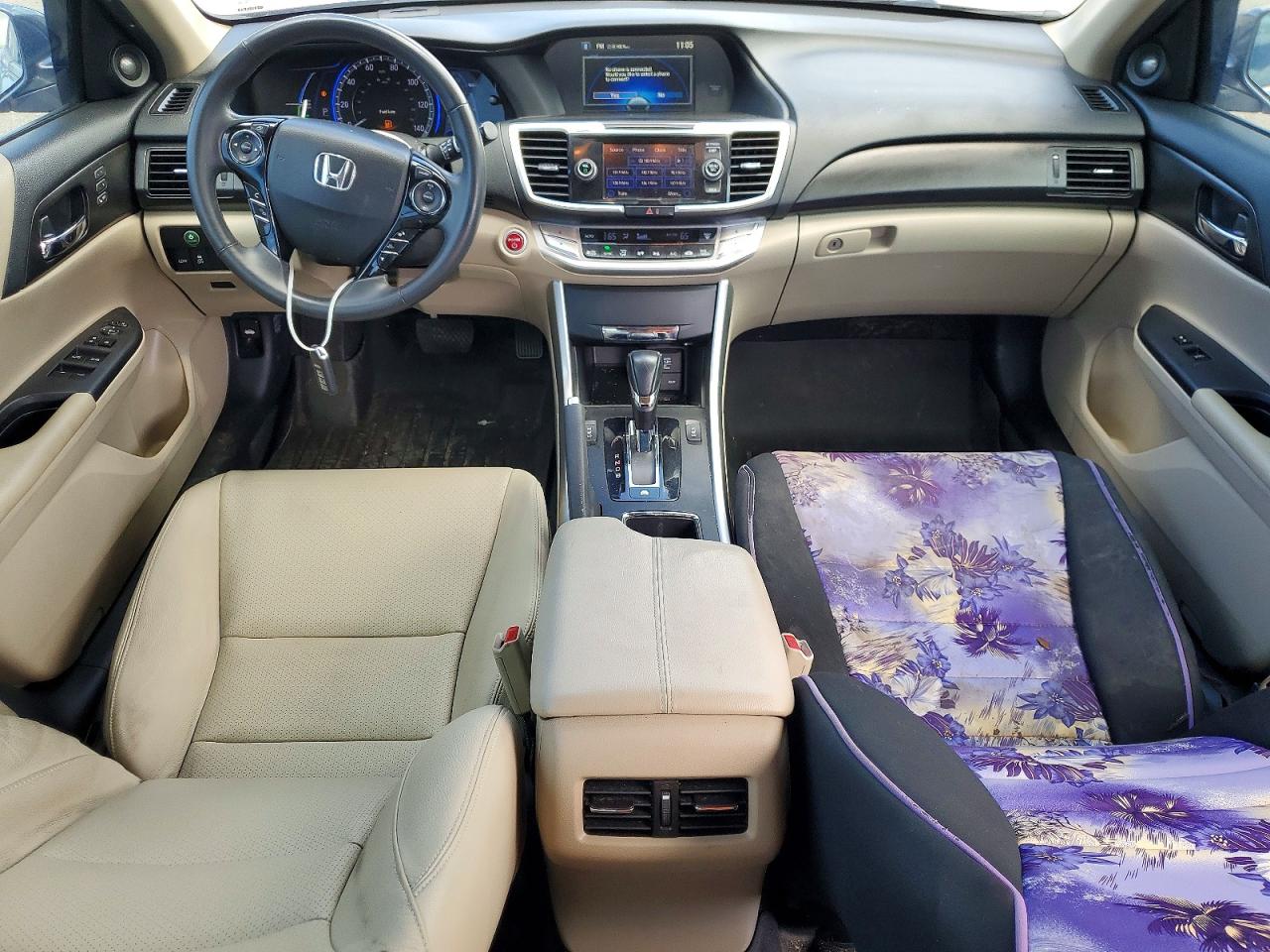 2015 Honda Accord Hybrid Exl Gray vin: 1HGCR6F52FA015337