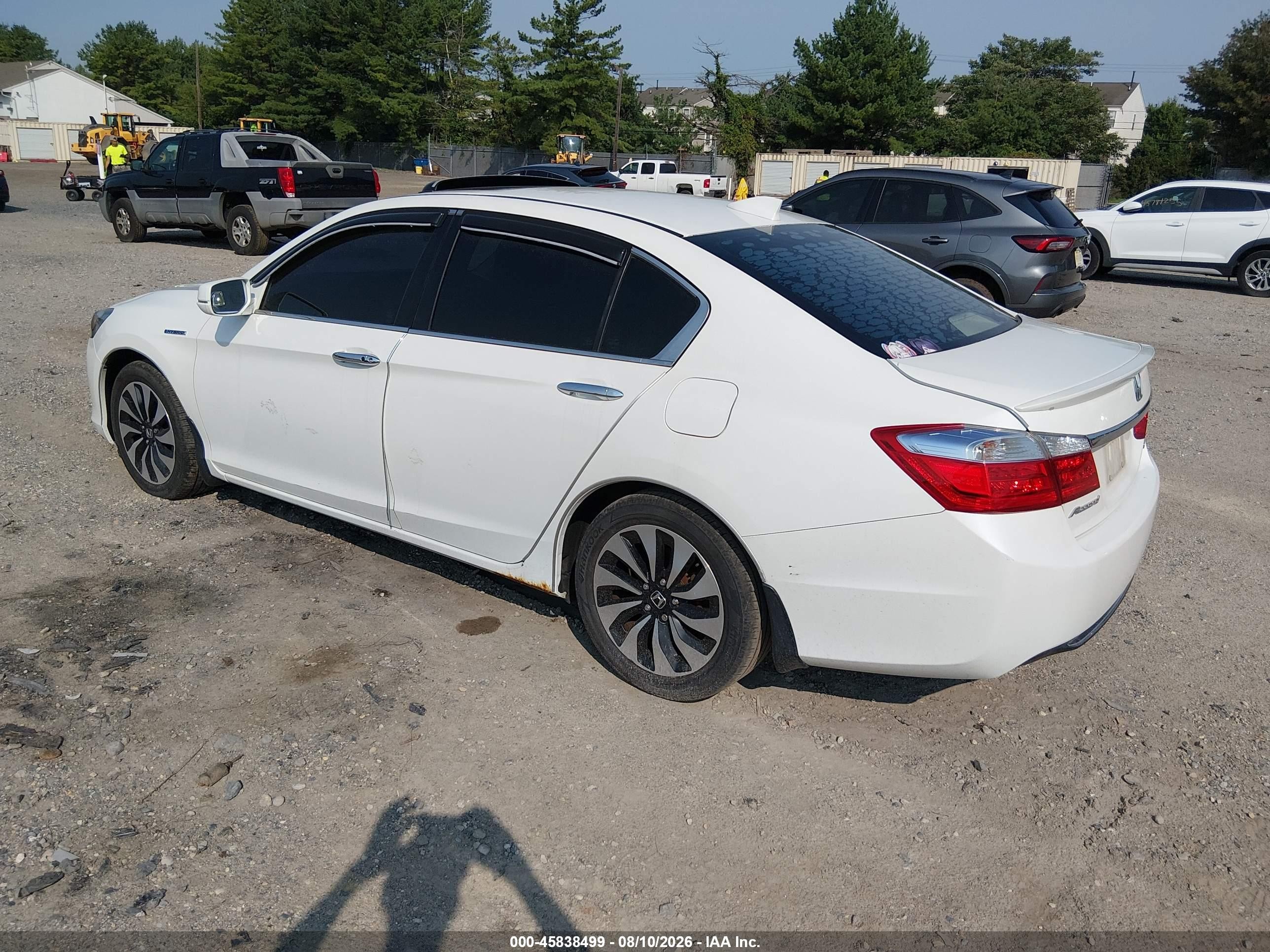 2014 Honda Accord Hybrid Ex-l White vin: 1HGCR6F55EA004539