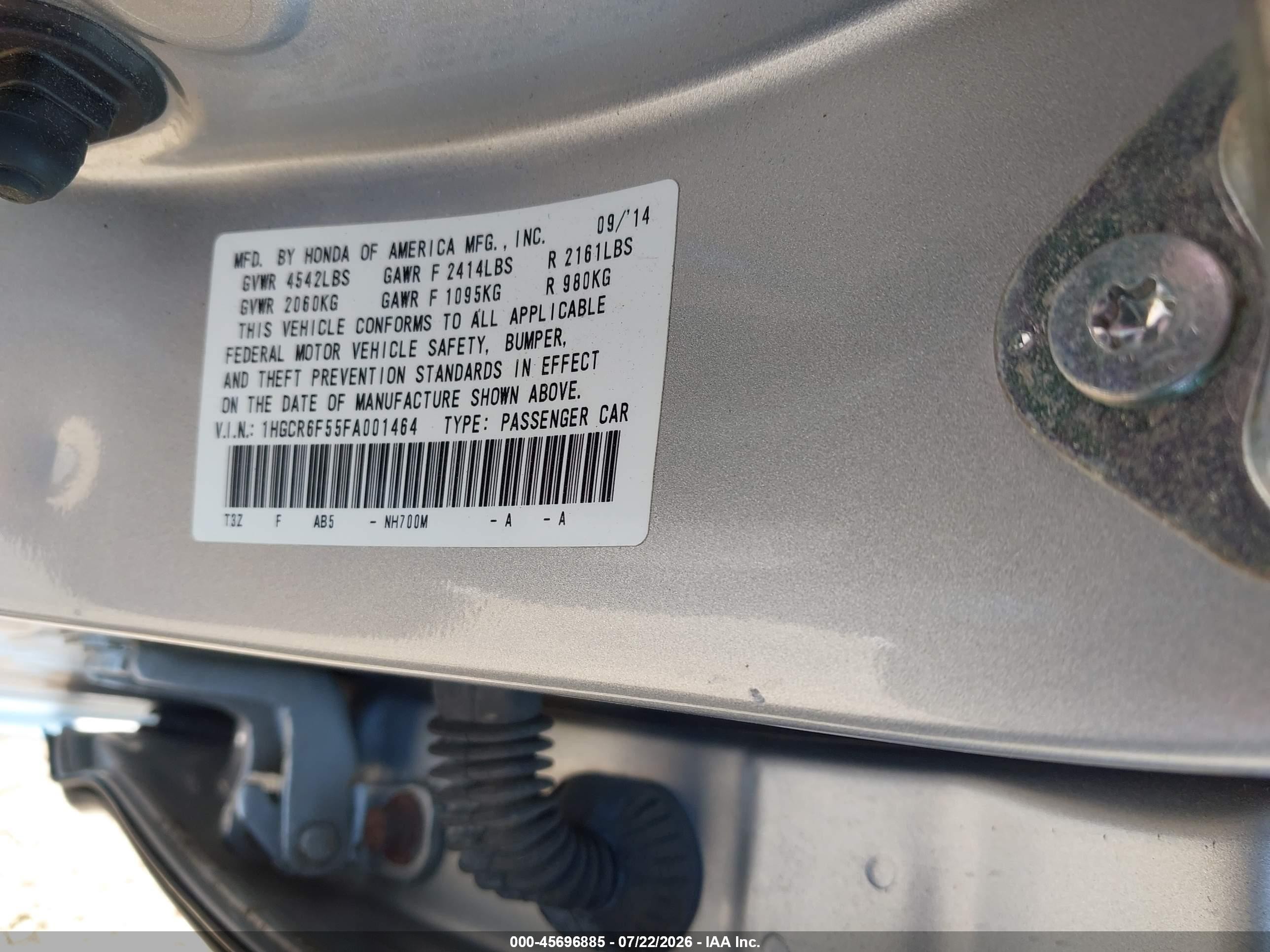 2015 Honda Accord Hybrid Ex-l Silver vin: 1HGCR6F55FA001464