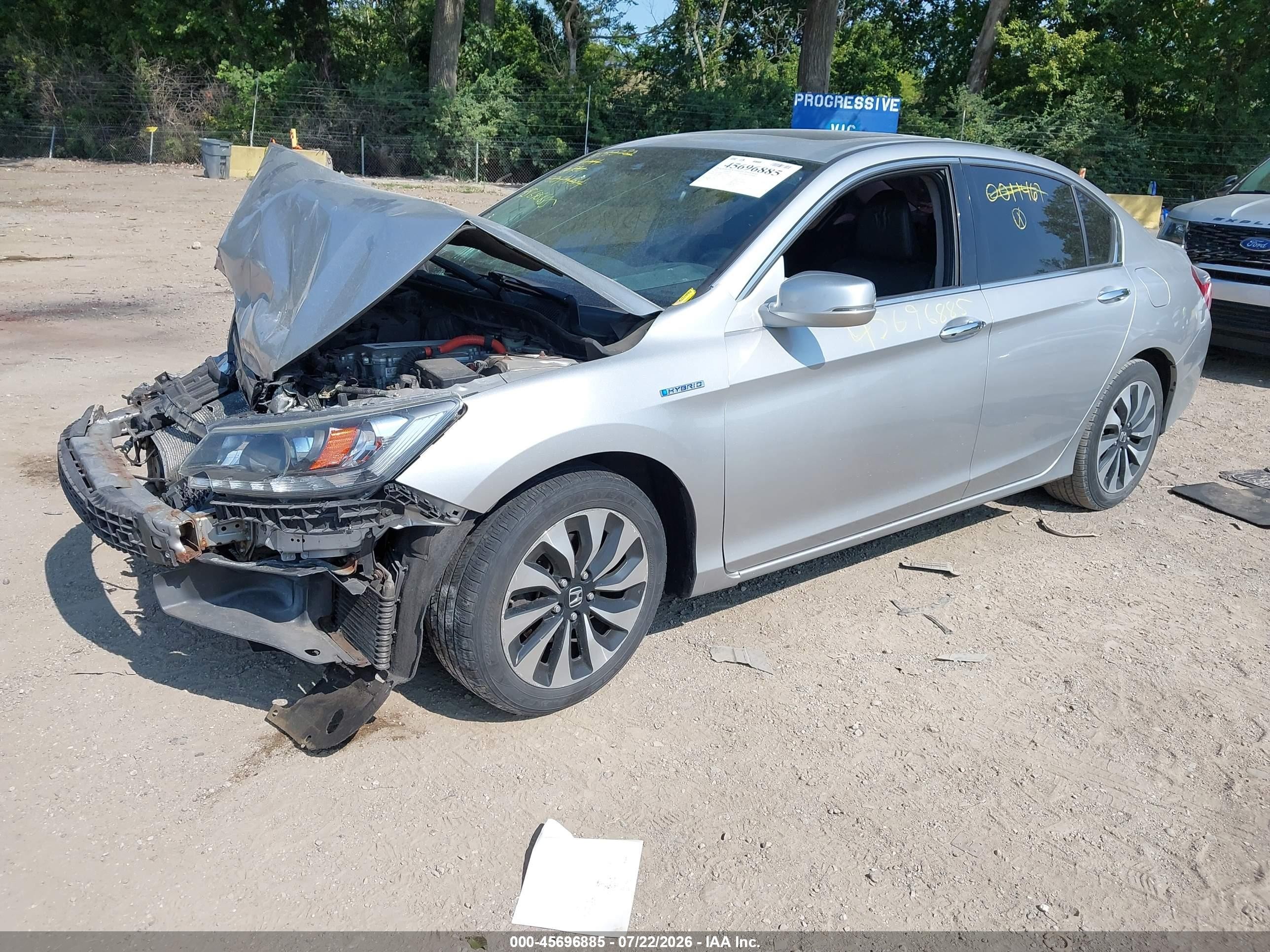 2015 Honda Accord Hybrid Ex-l Silver vin: 1HGCR6F55FA001464