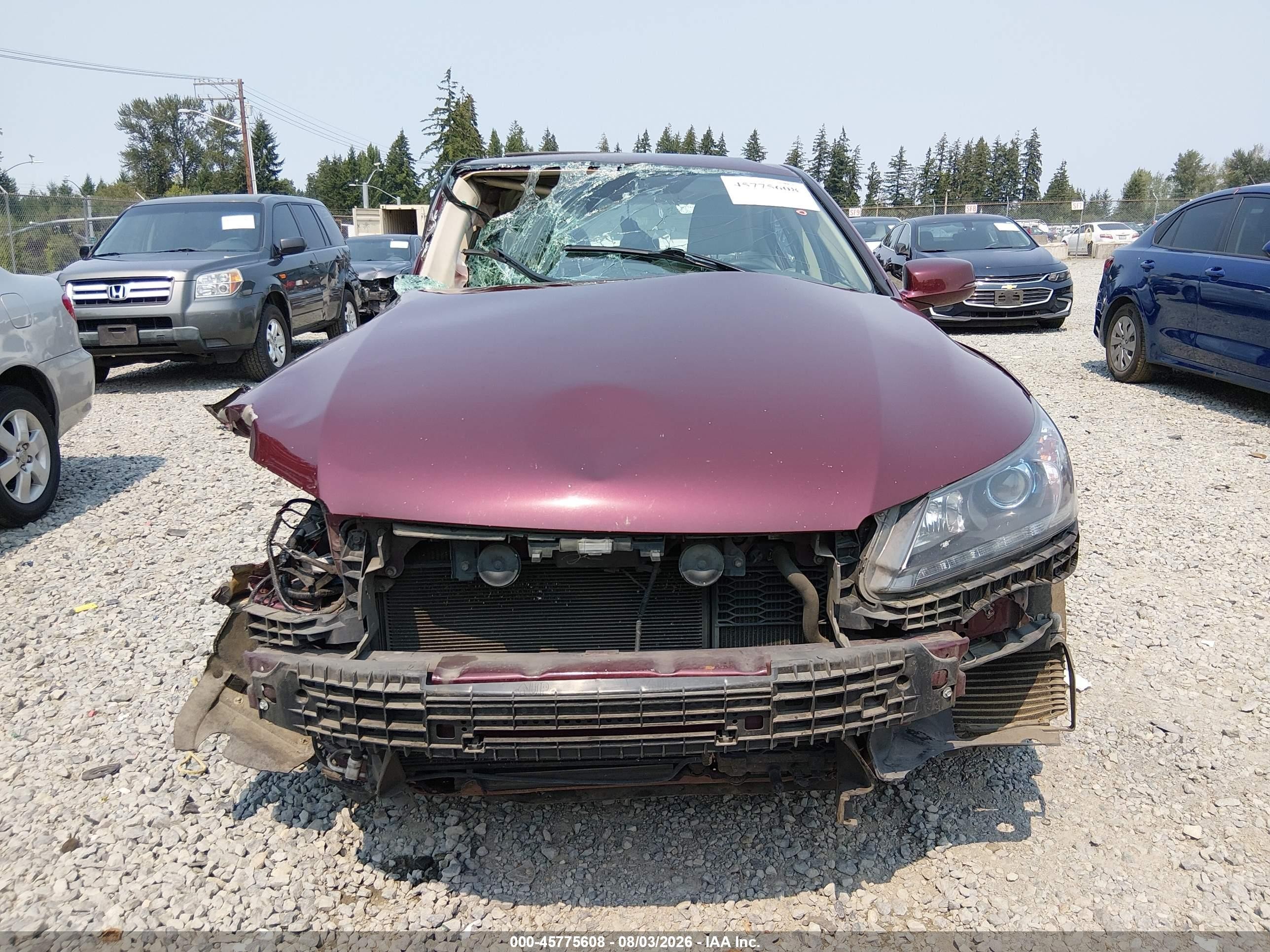 2015 Honda Accord Hybrid Ex-l Maroon vin: 1HGCR6F55FA004400