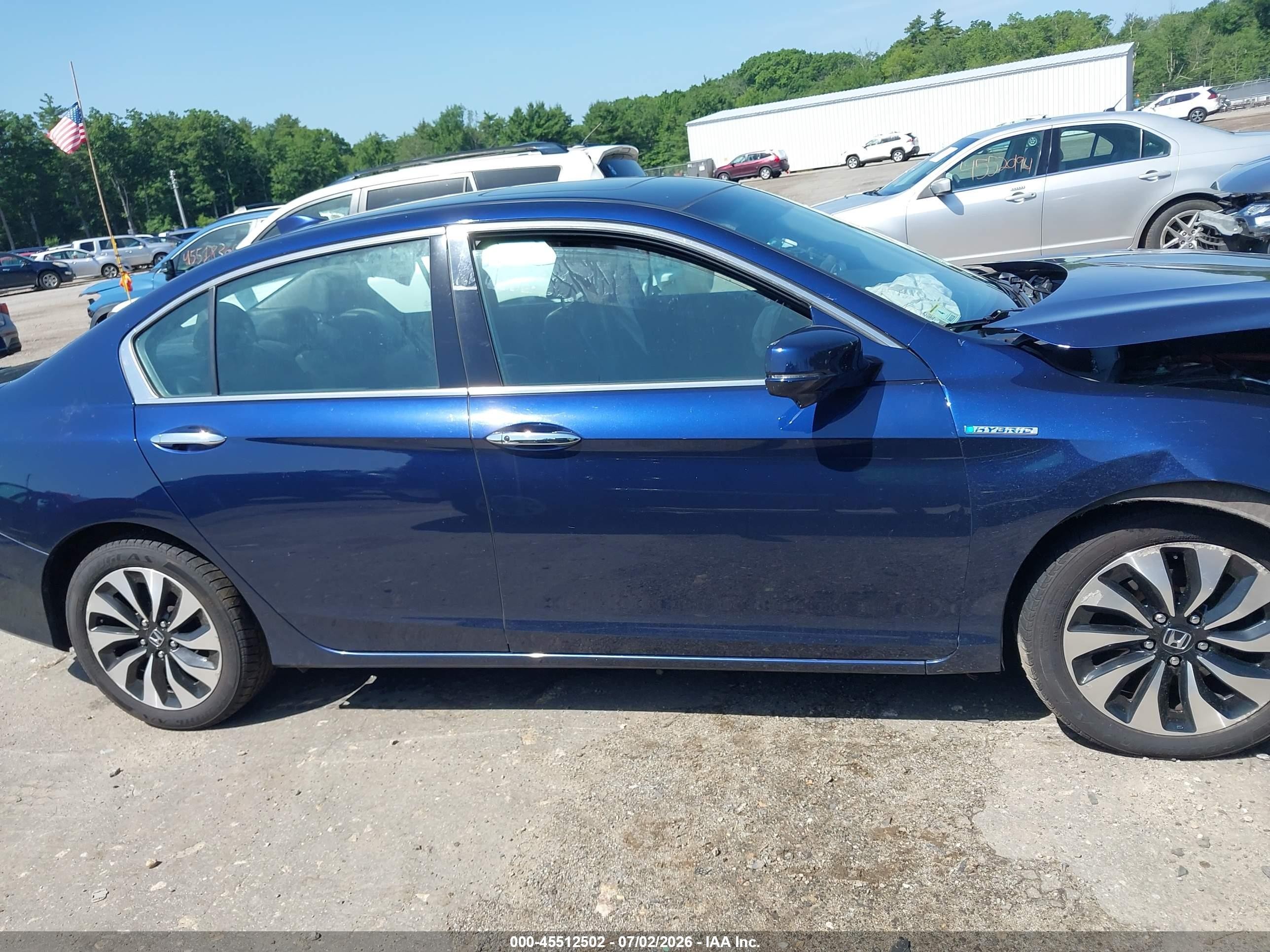 2015 Honda Accord Hybrid Ex-l Blue vin: 1HGCR6F55FA006079
