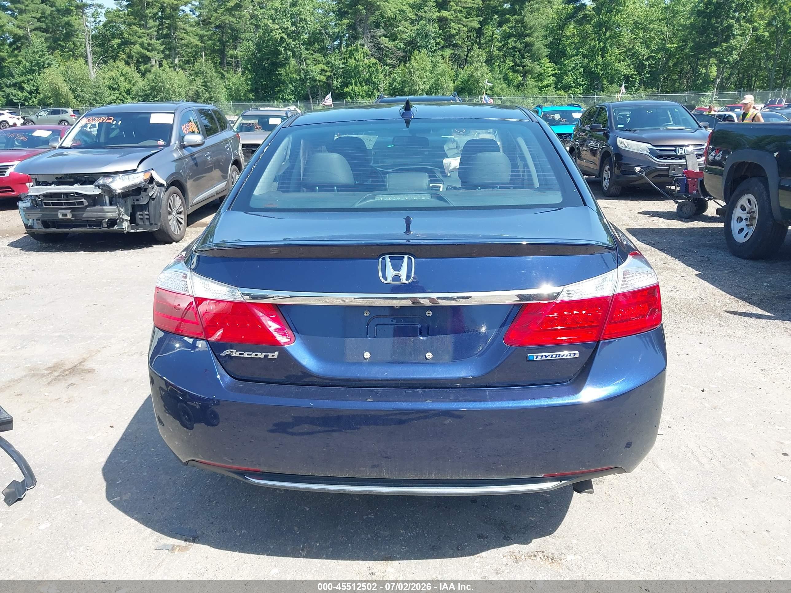 2015 Honda Accord Hybrid Ex-l Blue vin: 1HGCR6F55FA006079