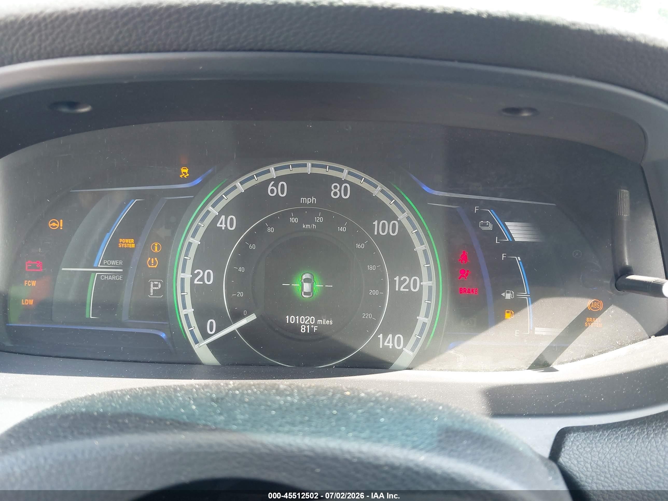 2015 Honda Accord Hybrid Ex-l Blue vin: 1HGCR6F55FA006079