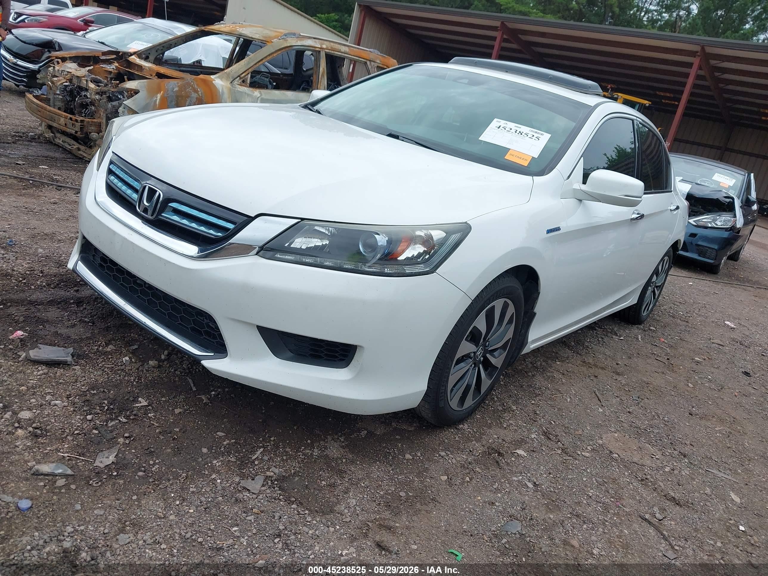 2015 Honda Accord Hybrid Ex-l Белый vin: 1HGCR6F55FA011282