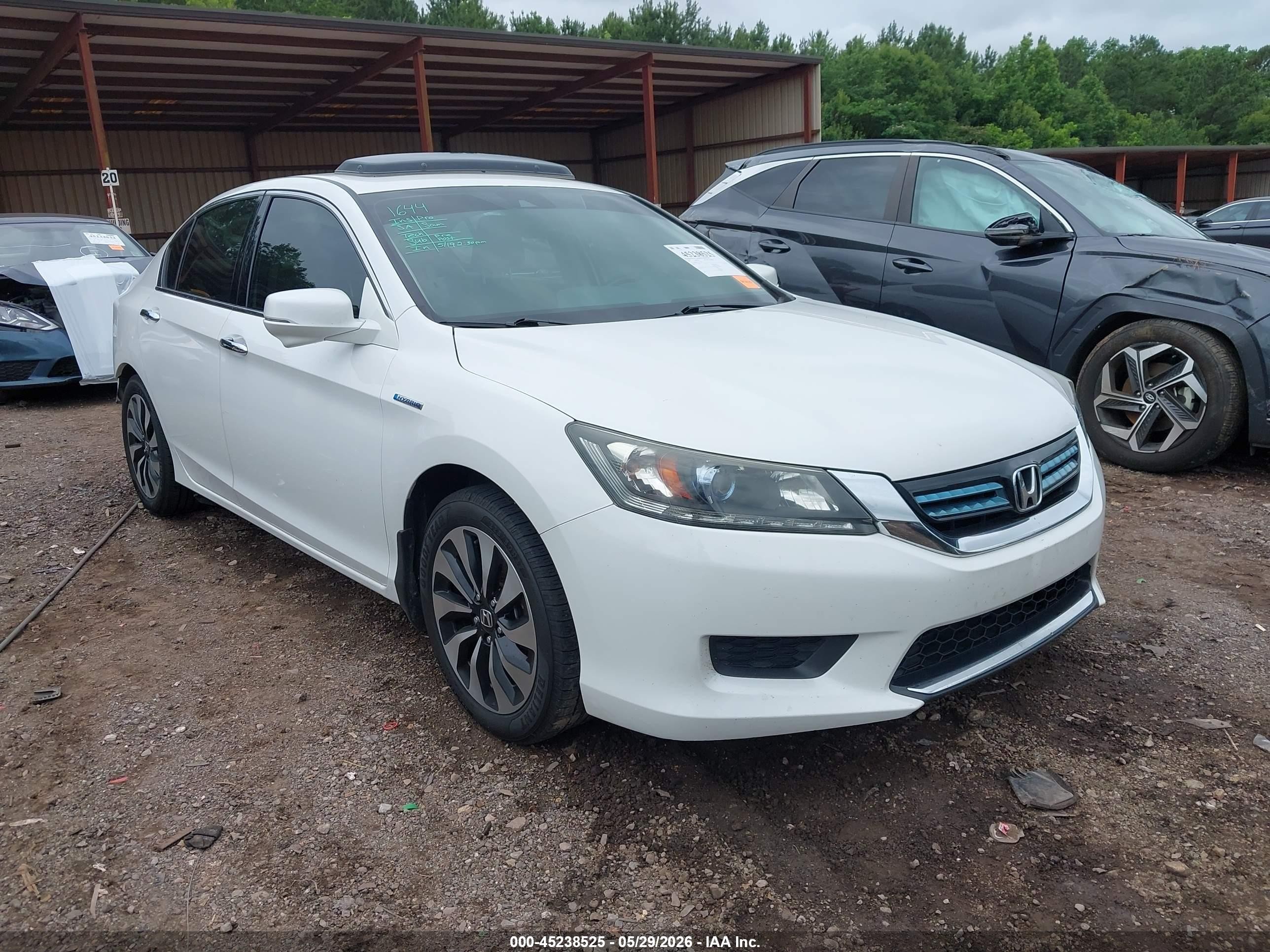 2015 Honda Accord Hybrid Ex-l Белый vin: 1HGCR6F55FA011282