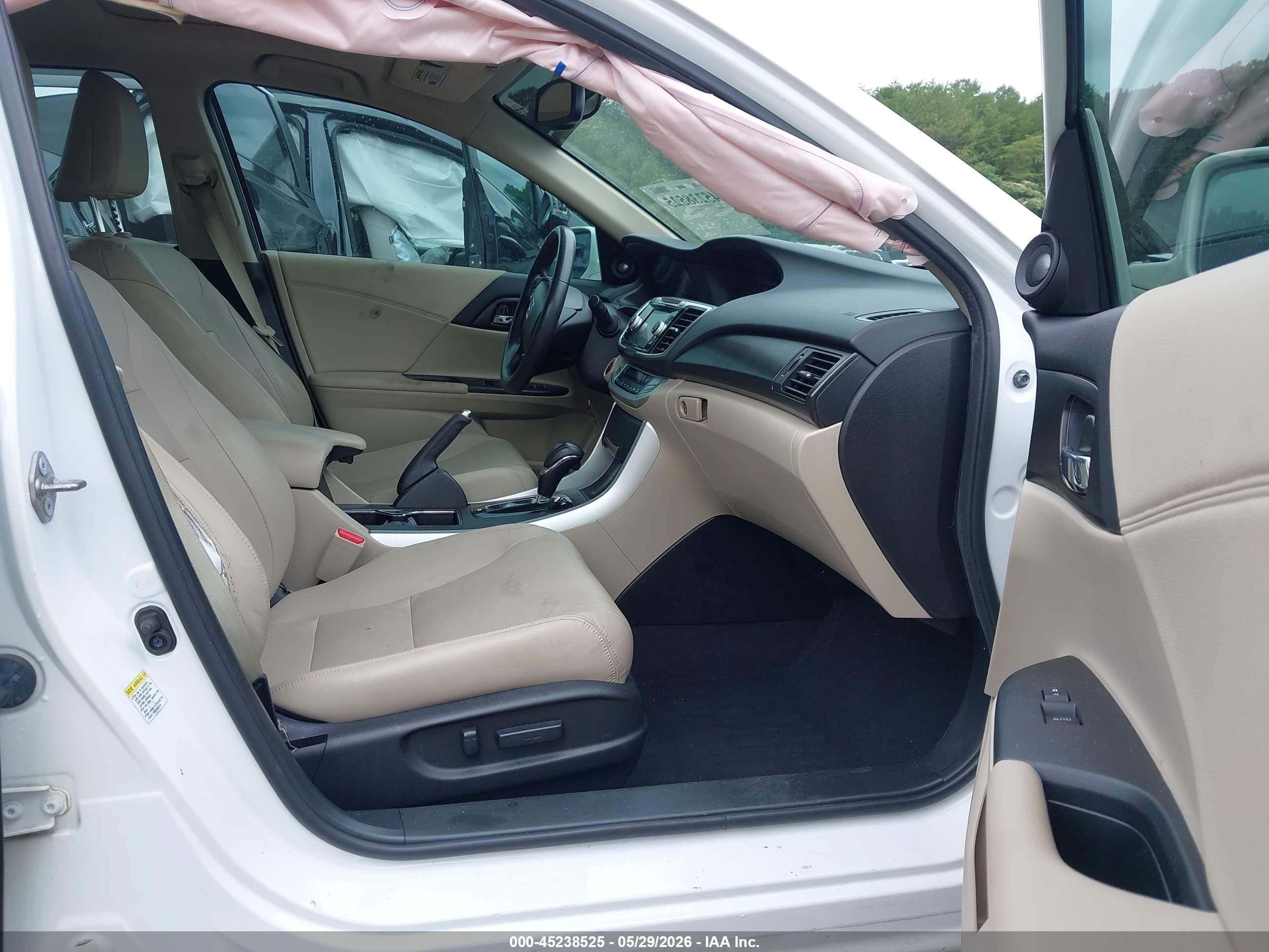 2015 Honda Accord Hybrid Ex-l Белый vin: 1HGCR6F55FA011282
