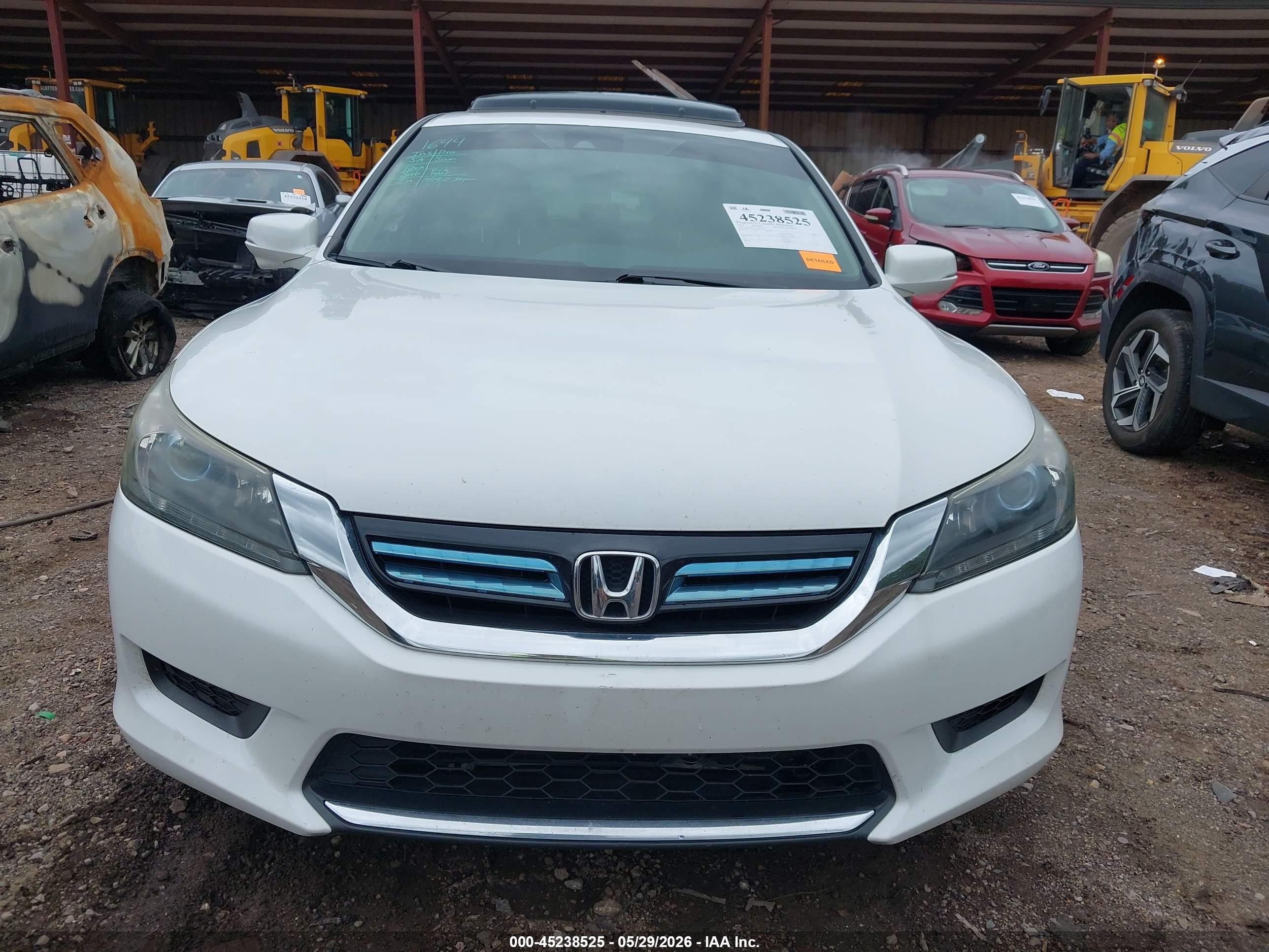 2015 Honda Accord Hybrid Ex-l Белый vin: 1HGCR6F55FA011282