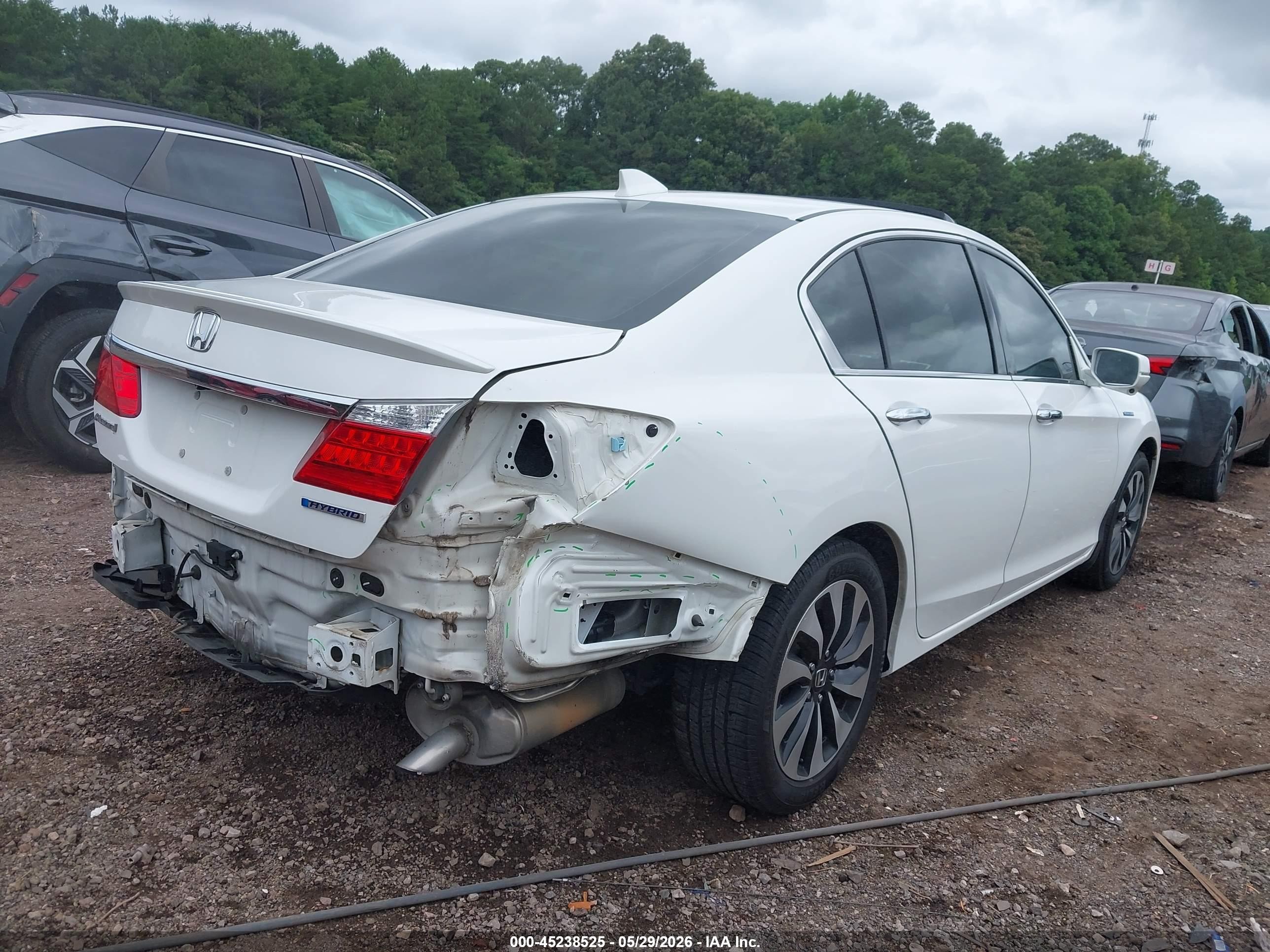 2015 Honda Accord Hybrid Ex-l Белый vin: 1HGCR6F55FA011282