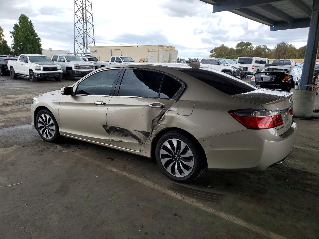 2015 Honda Accord Hybrid Exl Желто-коричневый vin: 1HGCR6F57FA010067