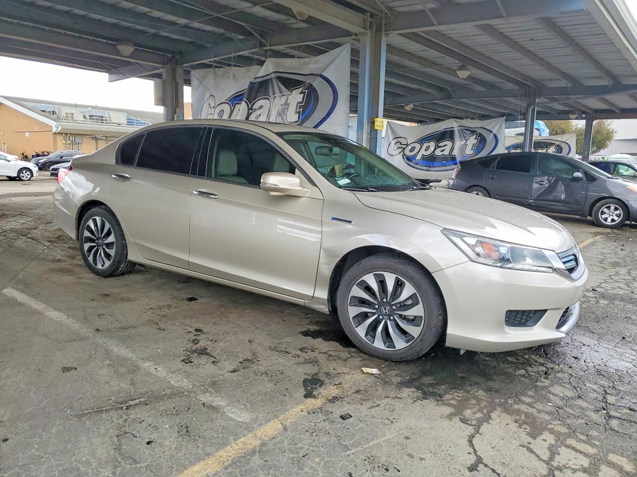 2015 Honda Accord Hybrid Exl Желто-коричневый vin: 1HGCR6F57FA010067