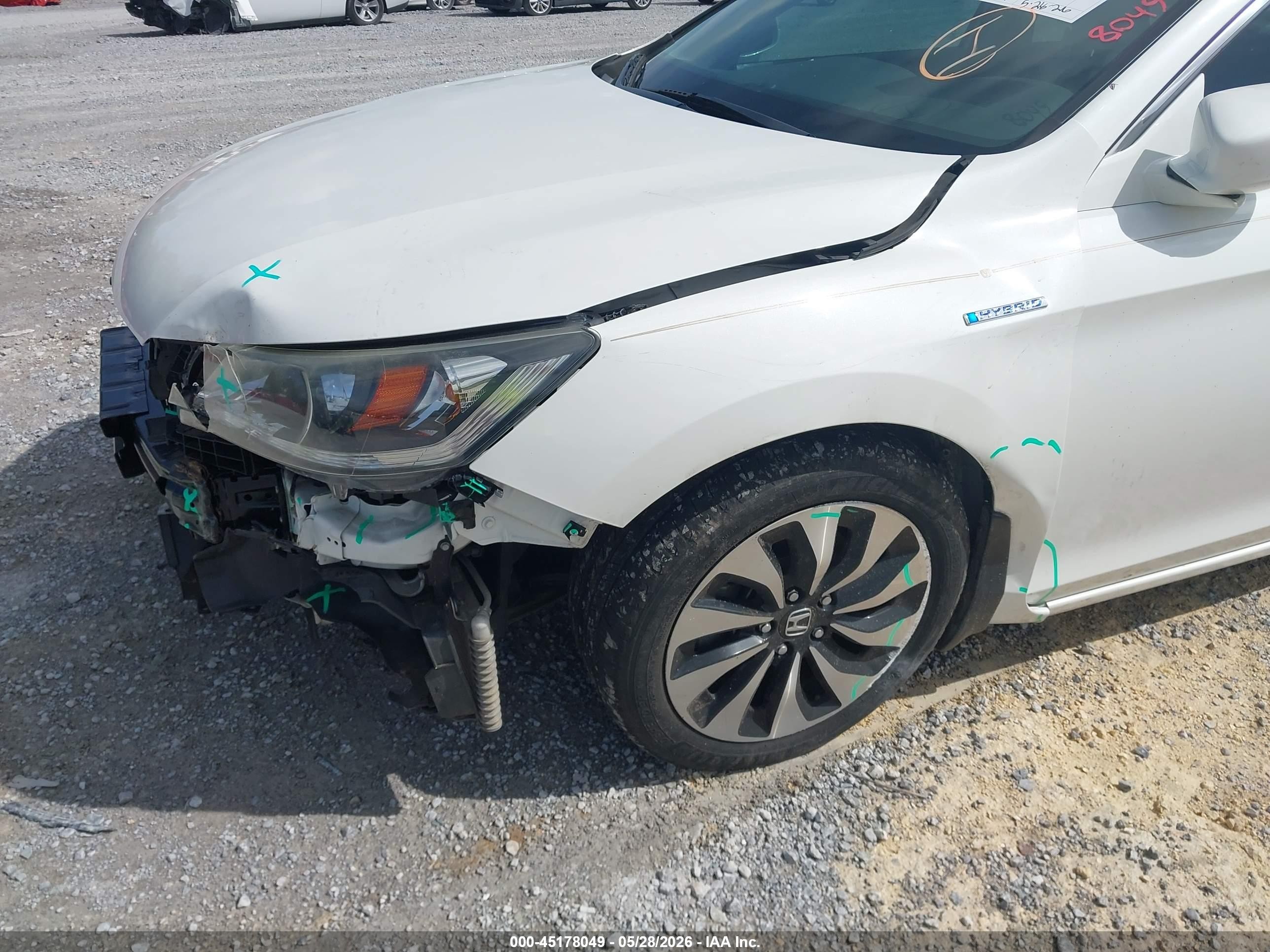 2014 Honda Accord Hybrid Ex-l Белый vin: 1HGCR6F59EA005757