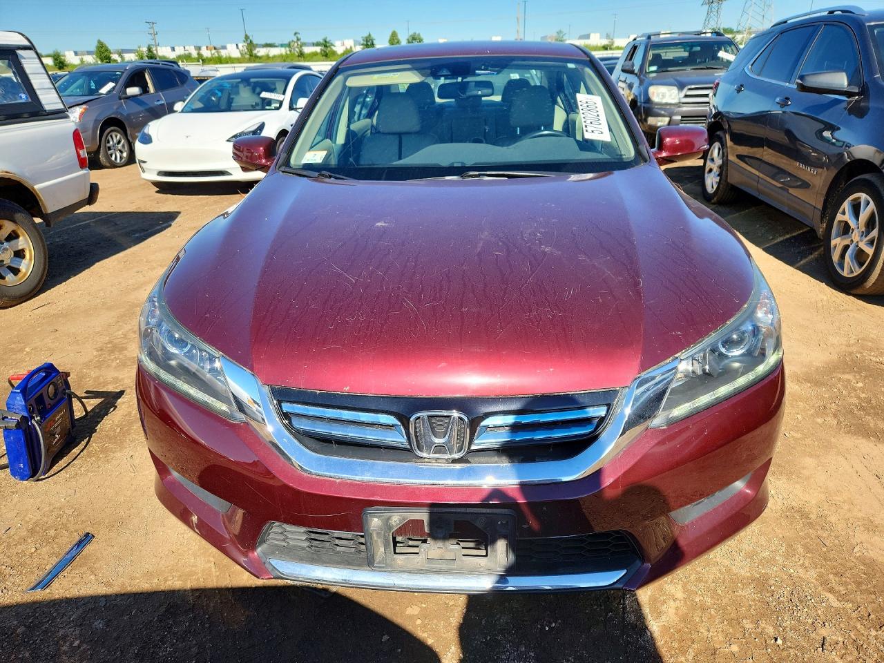 2015 Honda Accord Hybrid Exl Burgundy vin: 1HGCR6F5XFA004375