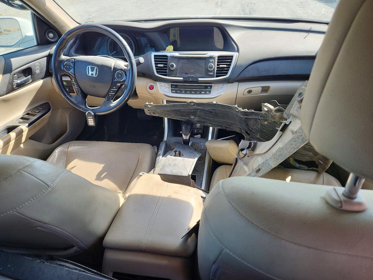 2015 Honda Accord Hybrid Exl White vin: 1HGCR6F5XFA009995