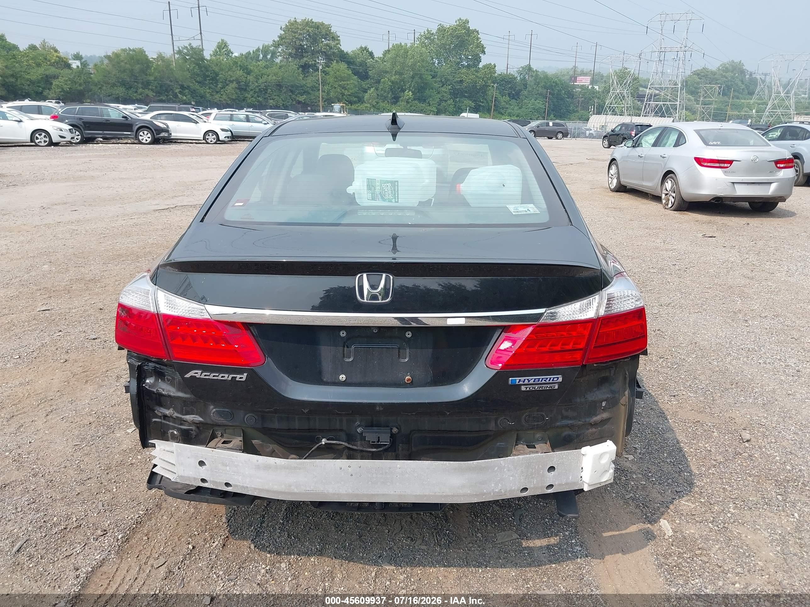 2014 Honda Accord Hybrid Touring Black vin: 1HGCR6F76EA007516