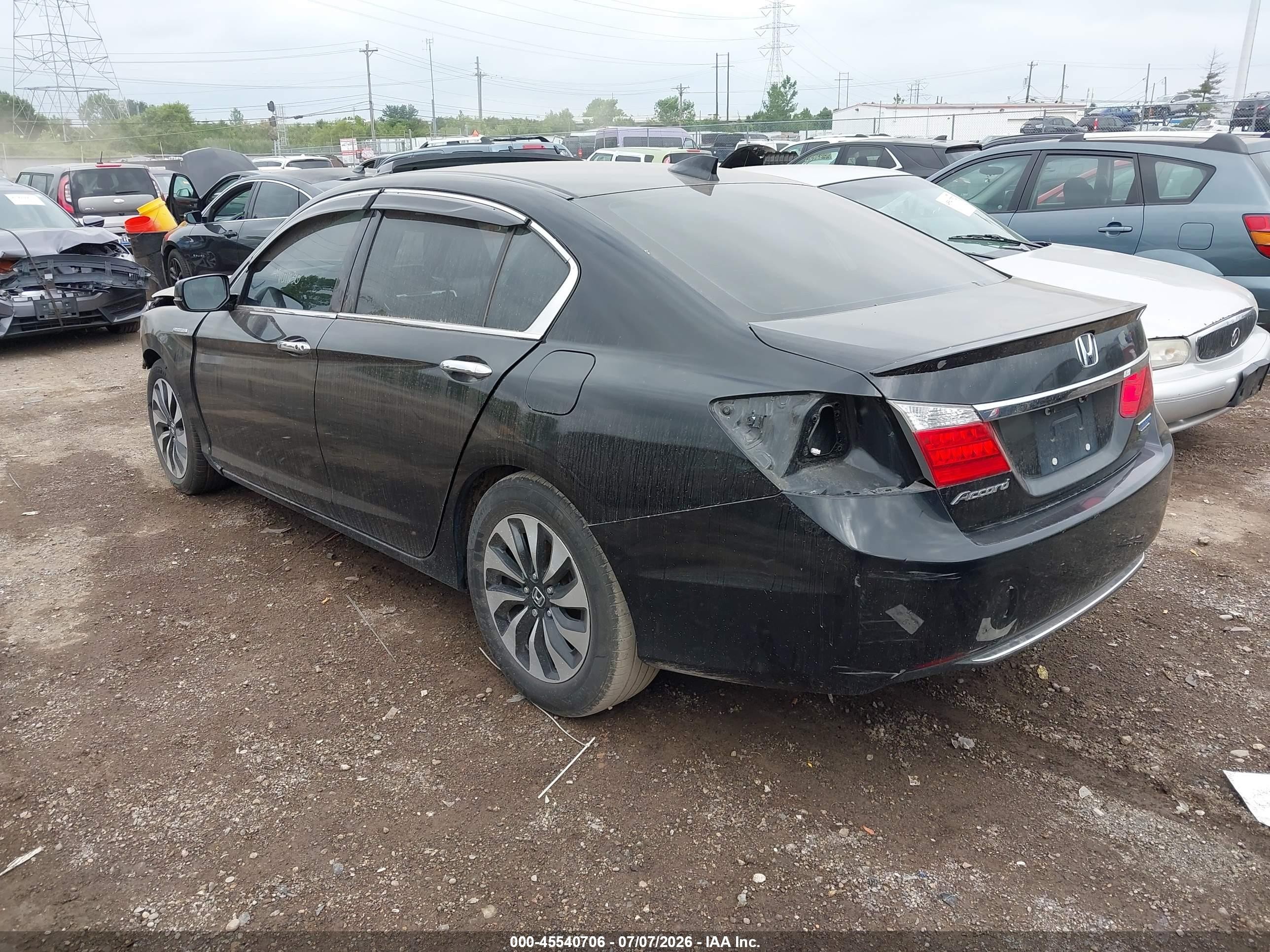 2015 Honda Accord Hybrid Touring Black vin: 1HGCR6F76FA006366