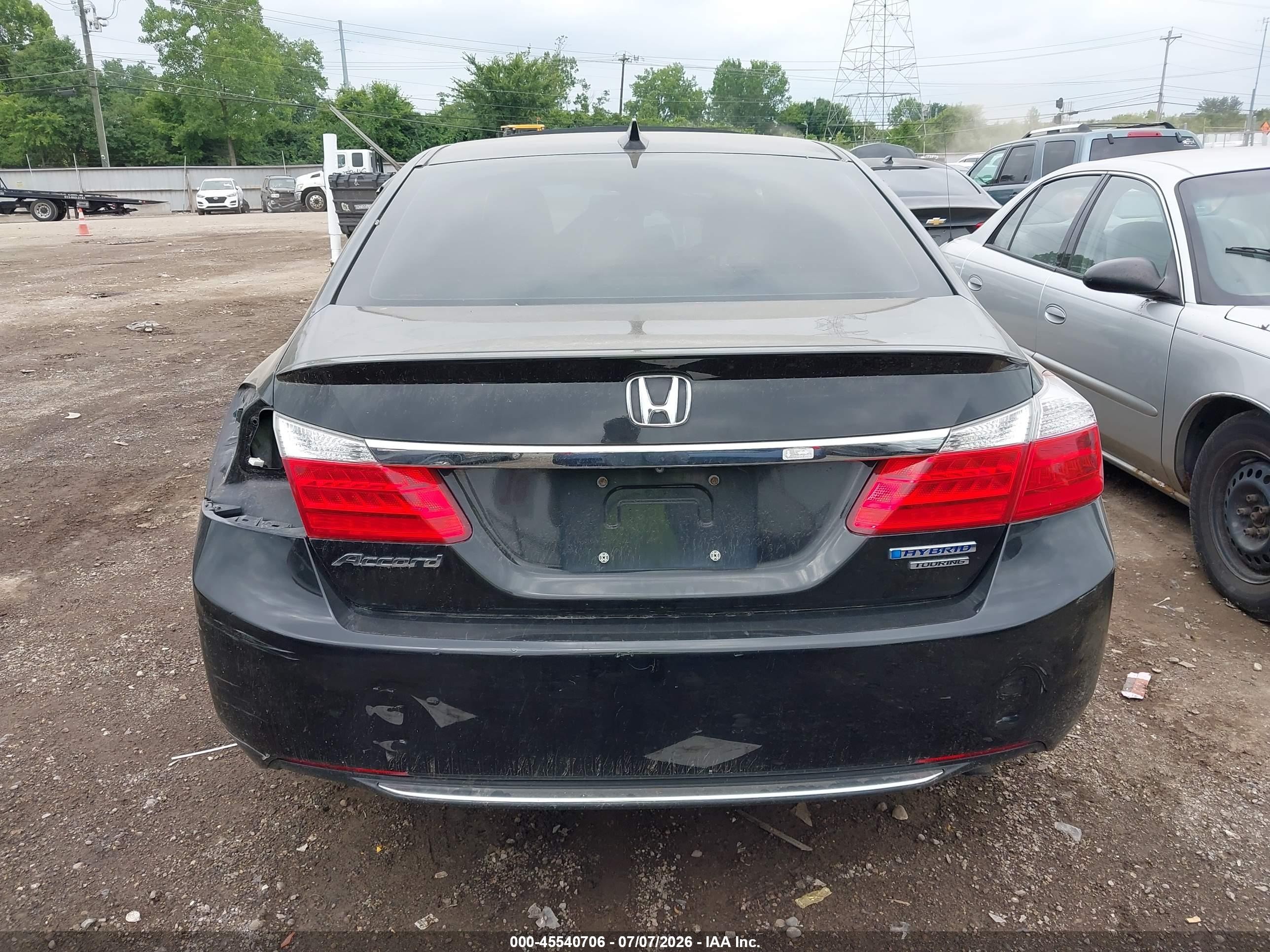 2015 Honda Accord Hybrid Touring Black vin: 1HGCR6F76FA006366