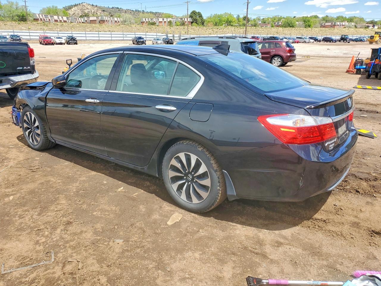 2015 Honda Accord Touring Hybrid Black vin: 1HGCR6F76FA013205