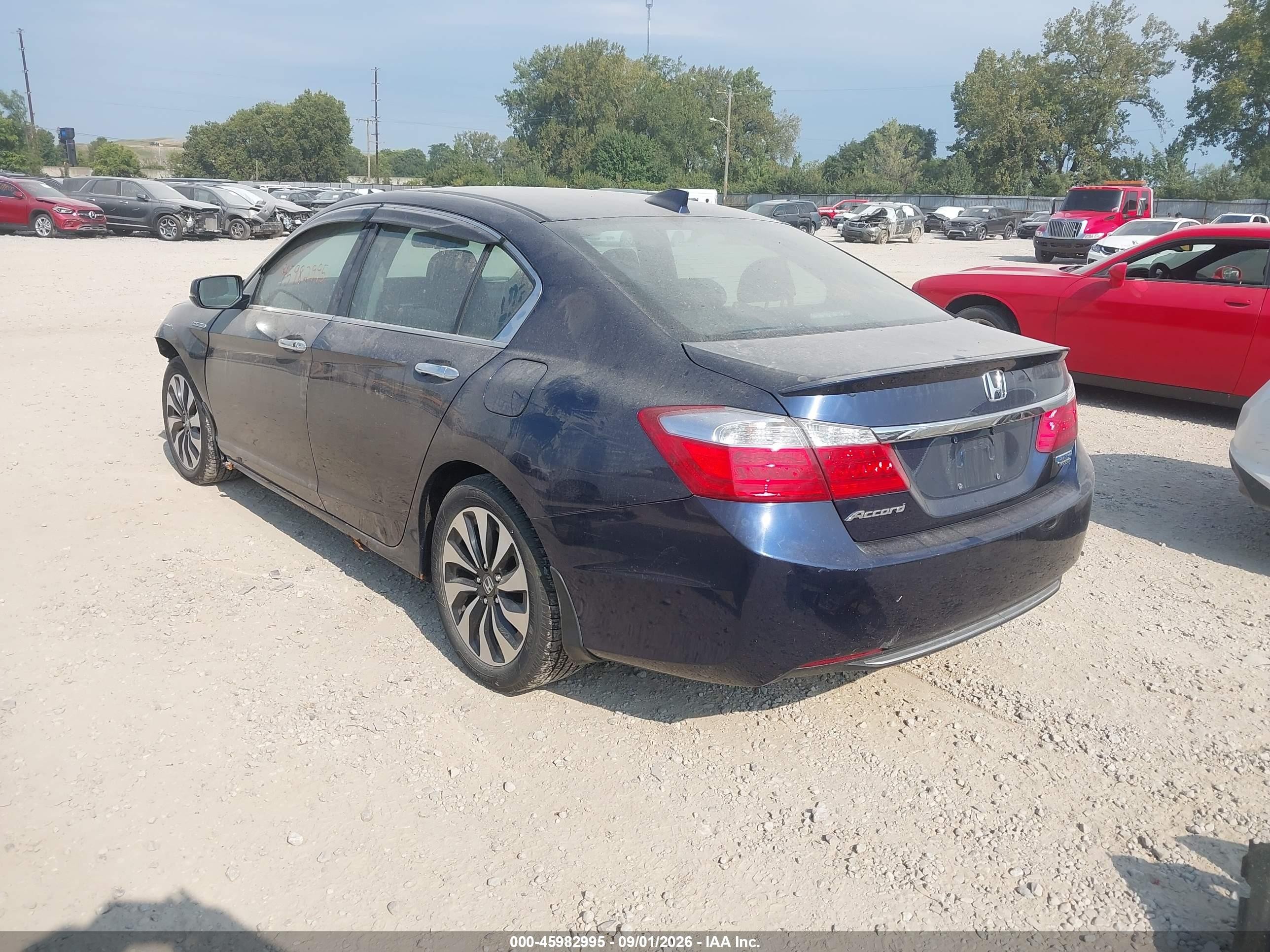 2014 Honda Accord Hybrid Touring Blue vin: 1HGCR6F78EA006898
