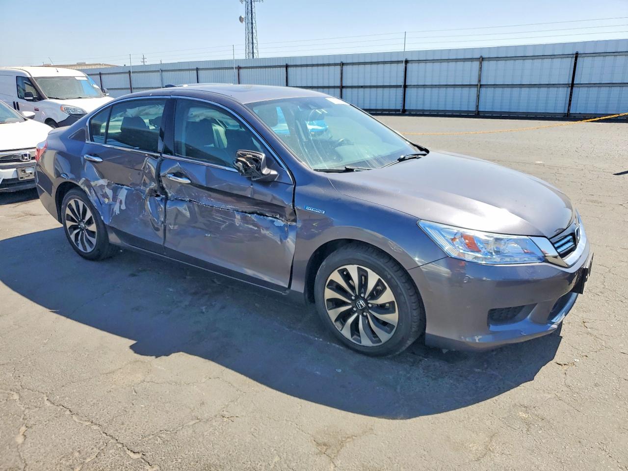 2015 Honda Accord Touring Hybrid Gray vin: 1HGCR6F78FA014467