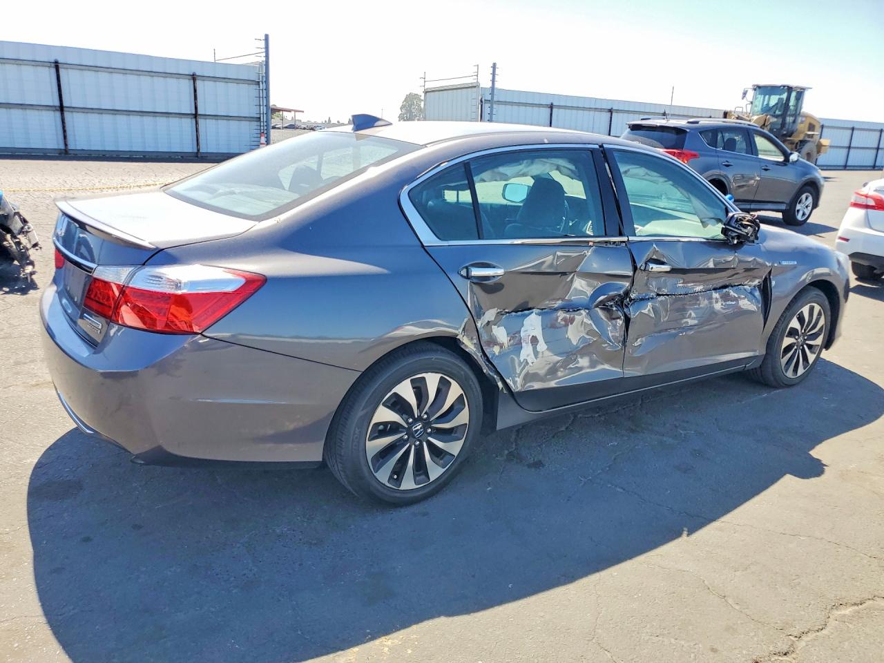 2015 Honda Accord Touring Hybrid Gray vin: 1HGCR6F78FA014467