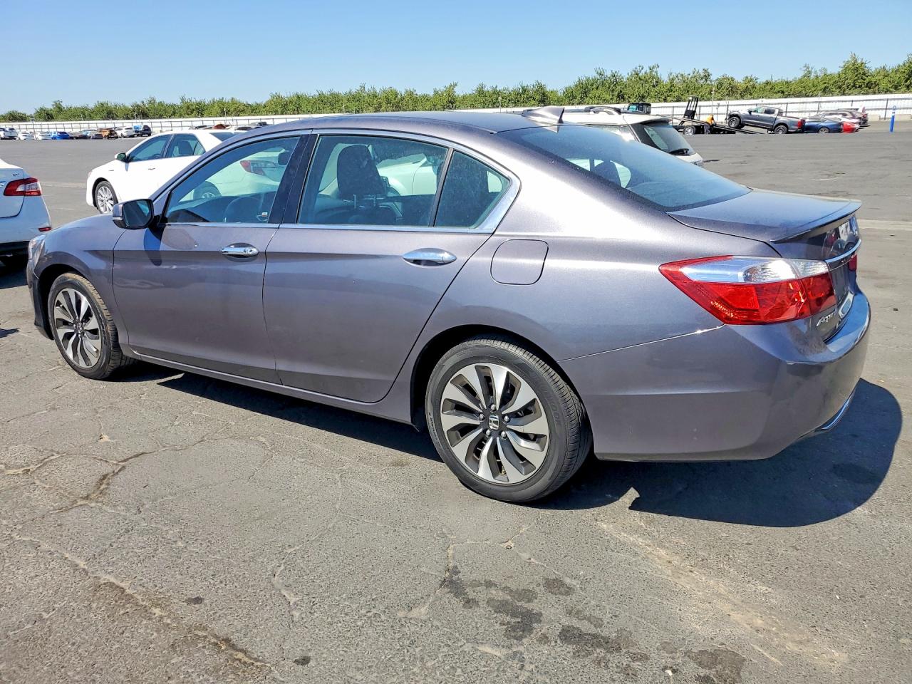 2015 Honda Accord Touring Hybrid Gray vin: 1HGCR6F78FA014467