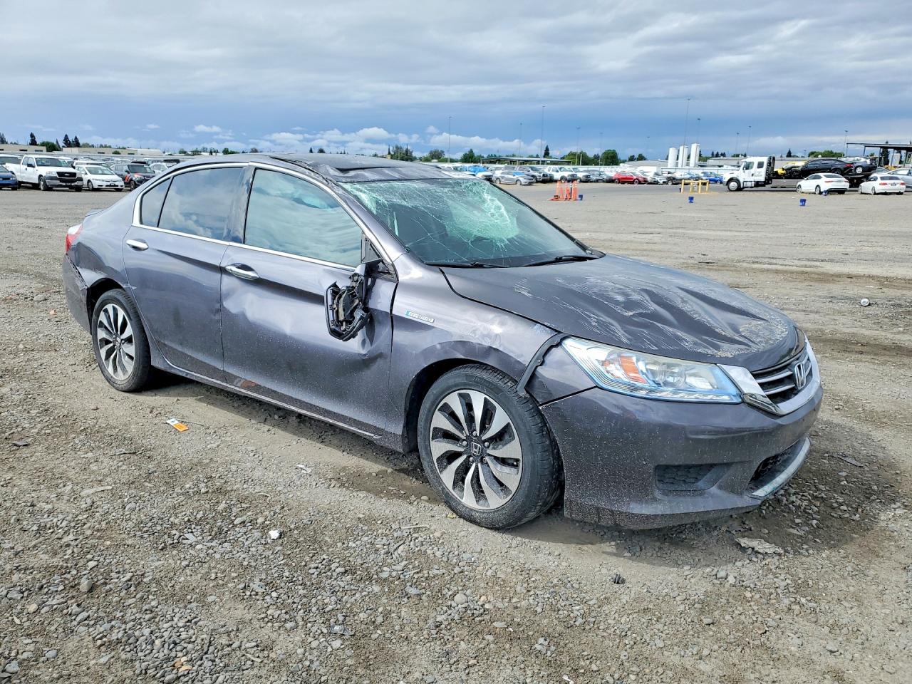 2015 Honda Accord Touring Hybrid Серый vin: 1HGCR6F79FA007768