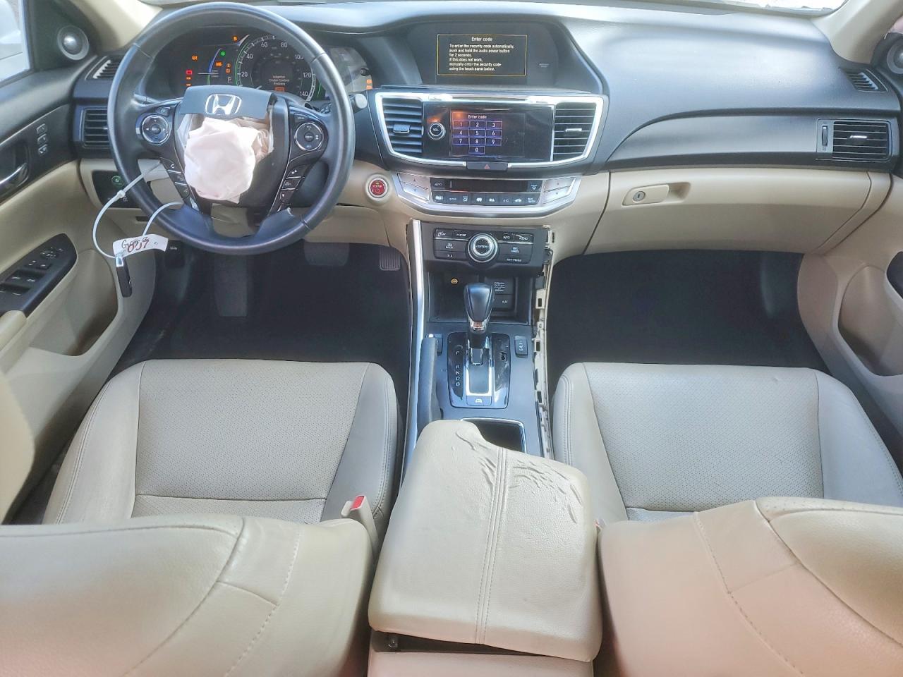 2015 Honda Accord Touring Hybrid White vin: 1HGCR6F79FA013974