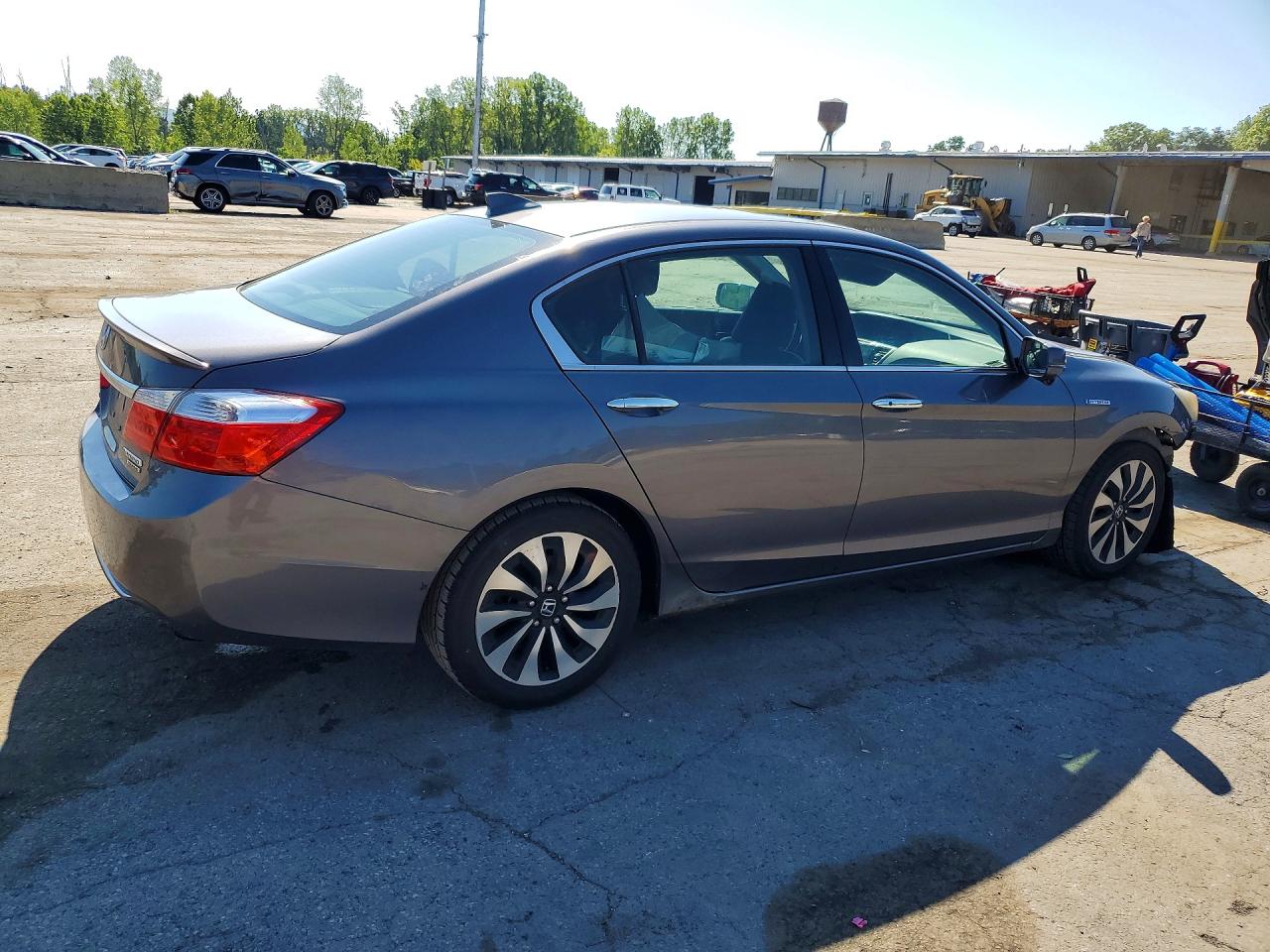 2015 Honda Accord Touring Hybrid Gray vin: 1HGCR6F7XFA014499