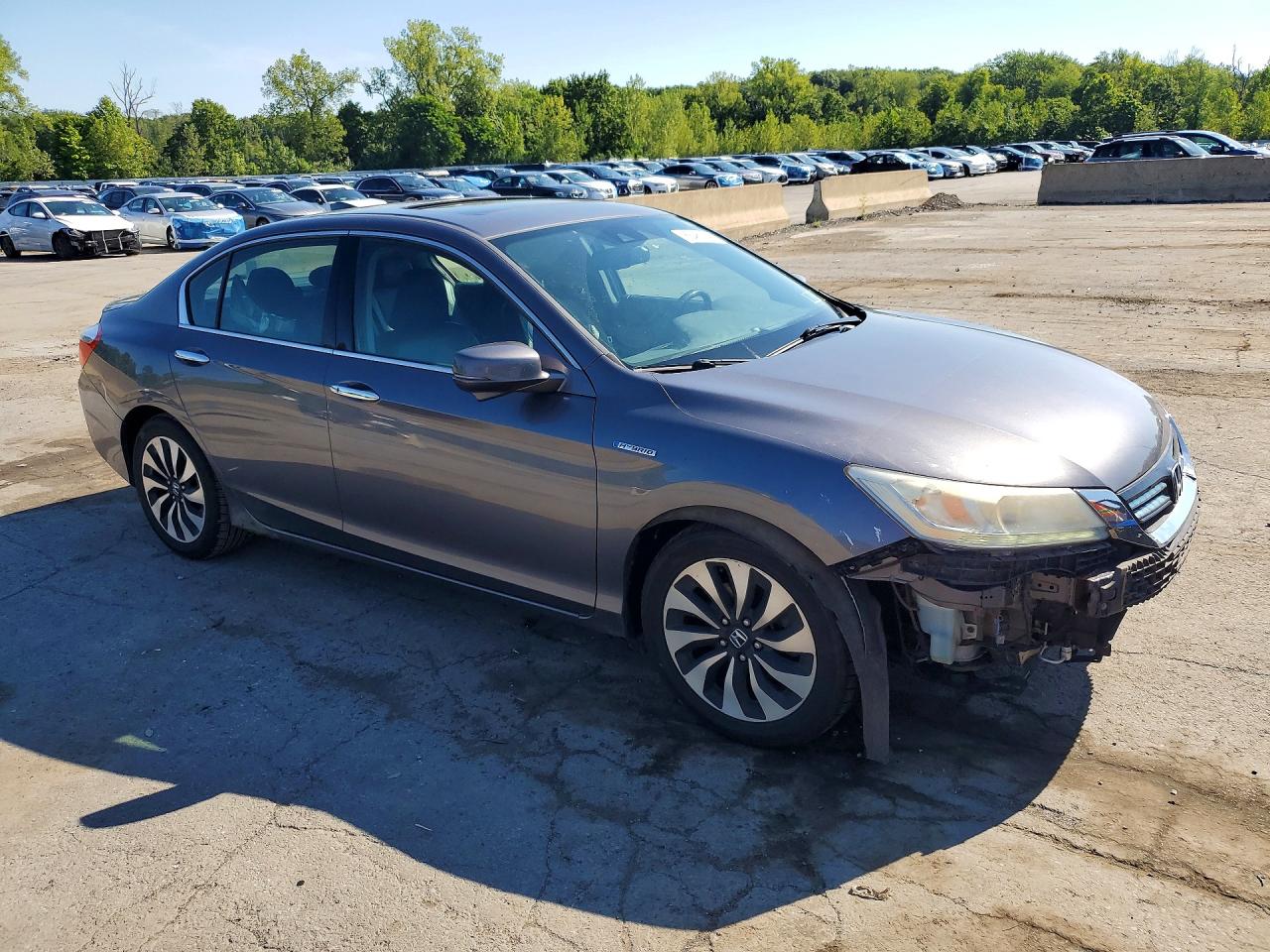 2015 Honda Accord Touring Hybrid Gray vin: 1HGCR6F7XFA014499