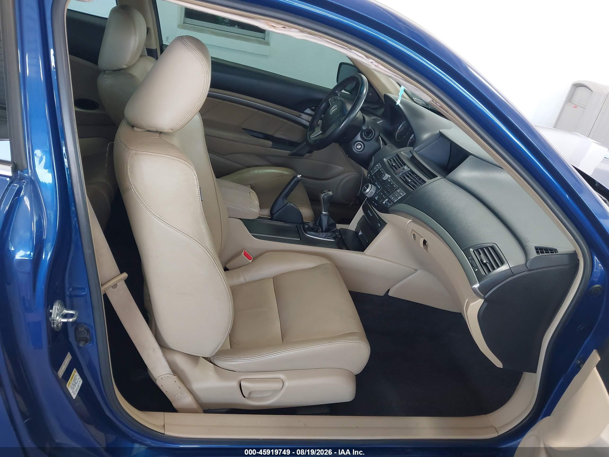 2009 Honda Accord 2.4 Ex-l Blue vin: 1HGCS11859A010274