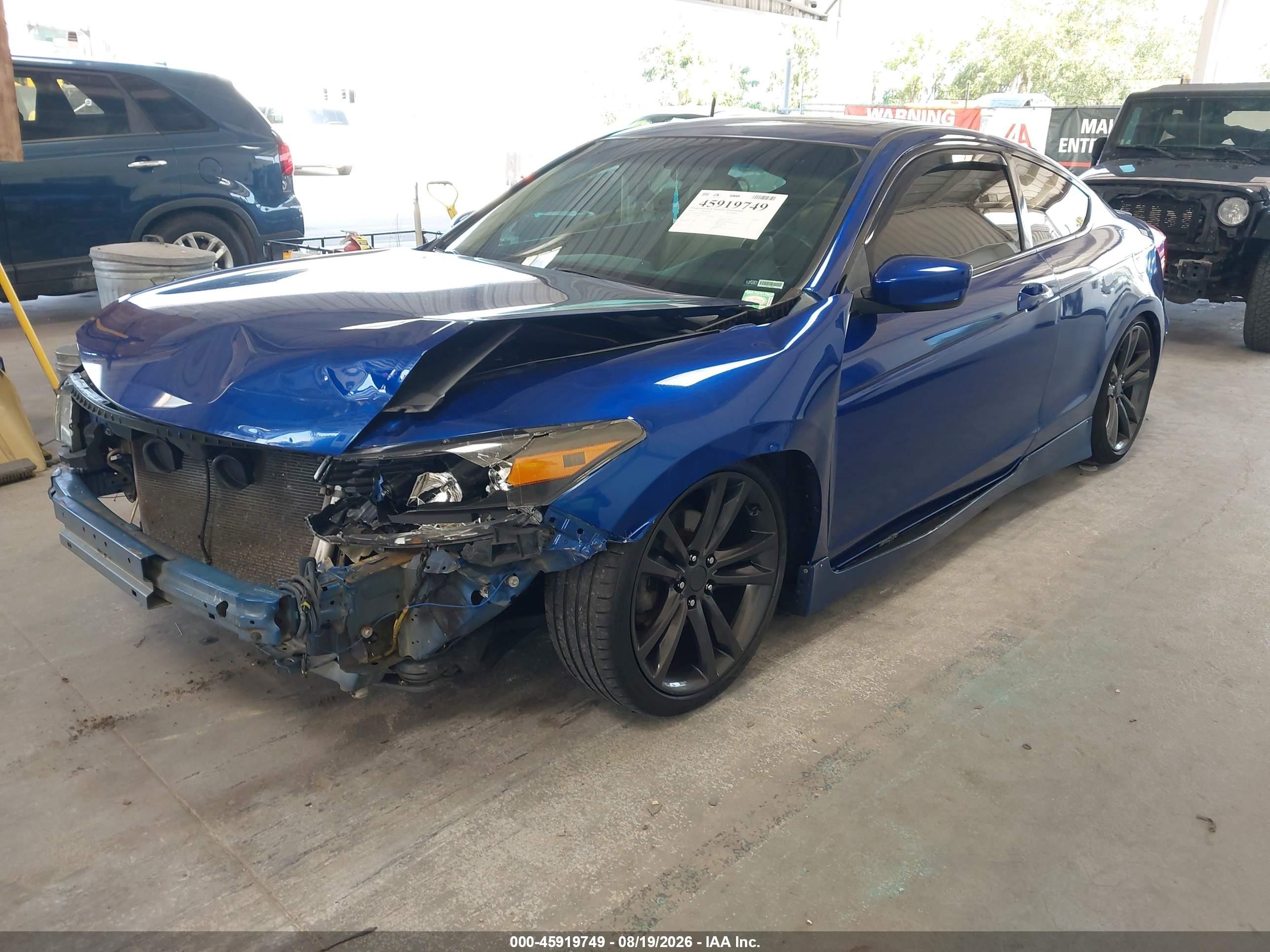 2009 Honda Accord 2.4 Ex-l Blue vin: 1HGCS11859A010274
