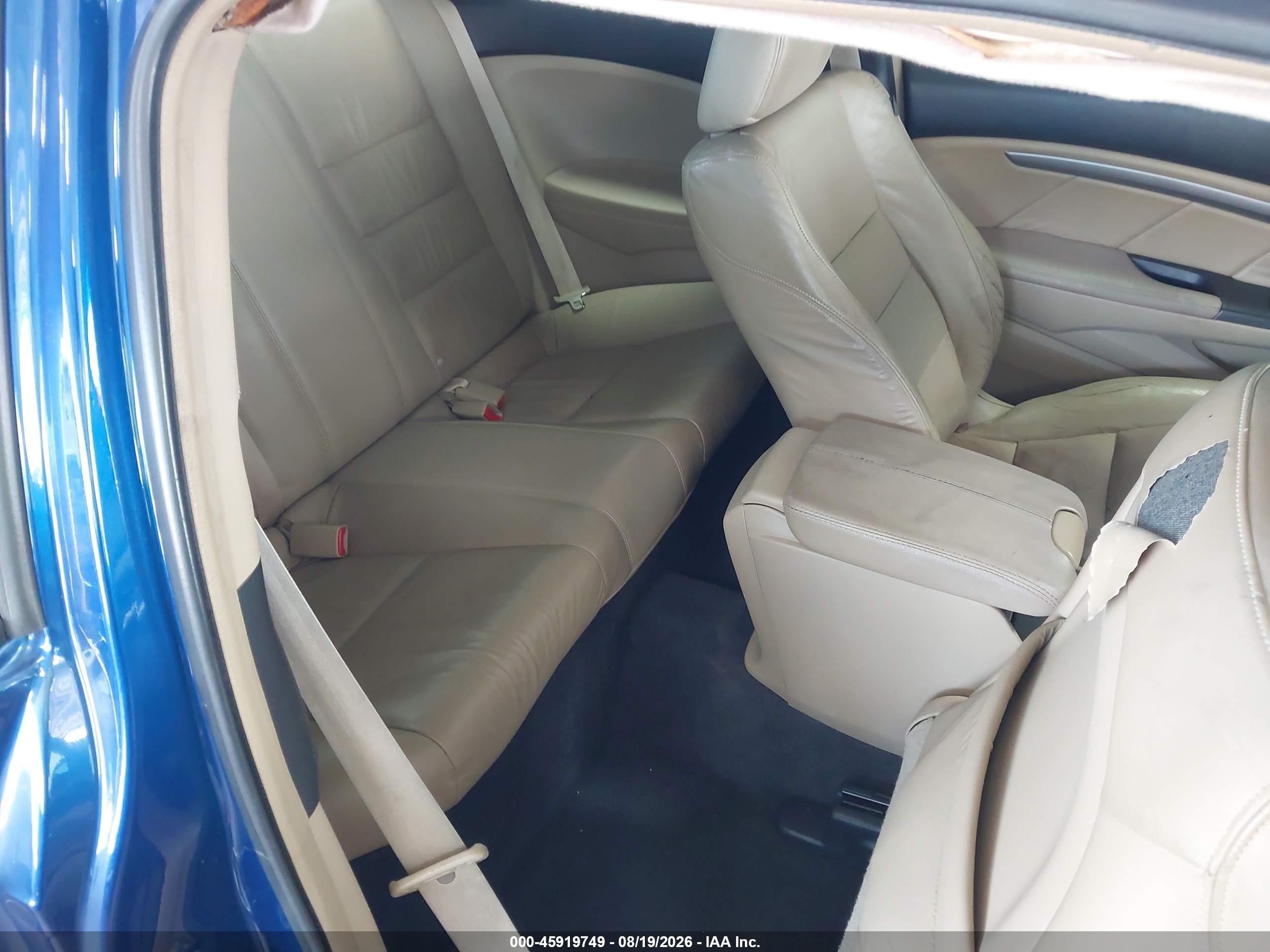 2009 Honda Accord 2.4 Ex-l Blue vin: 1HGCS11859A010274