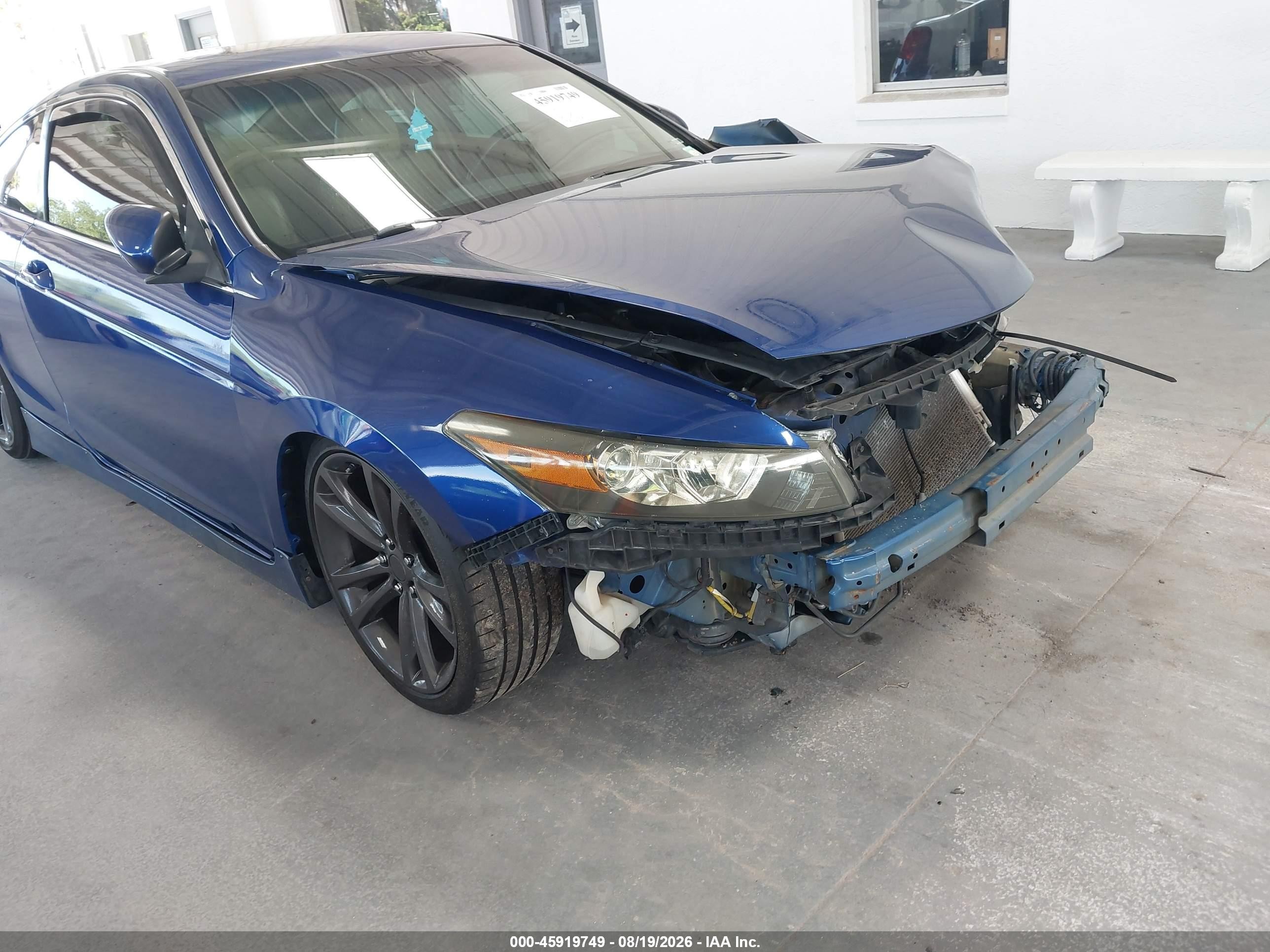 2009 Honda Accord 2.4 Ex-l Blue vin: 1HGCS11859A010274