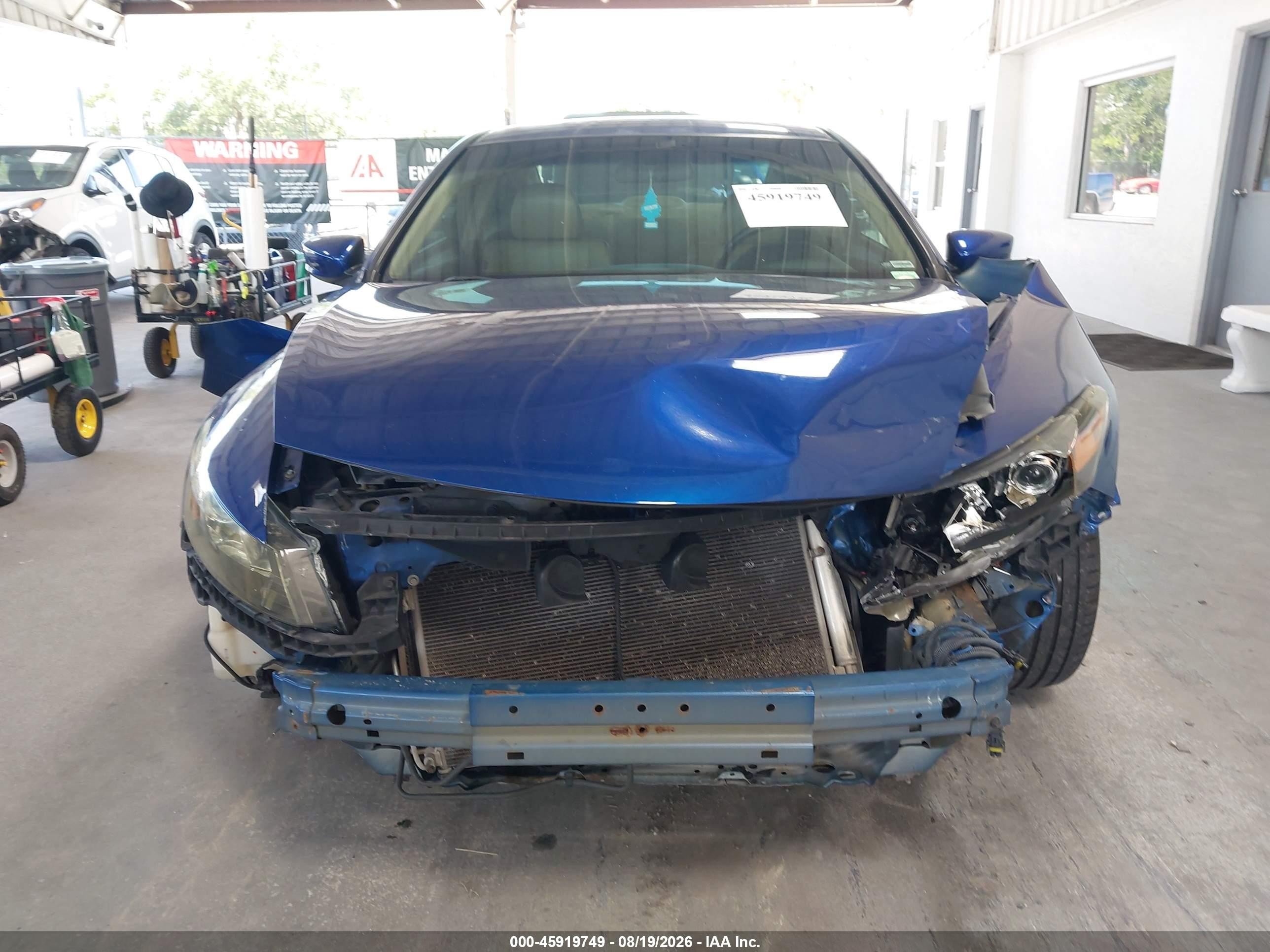 2009 Honda Accord 2.4 Ex-l Blue vin: 1HGCS11859A010274