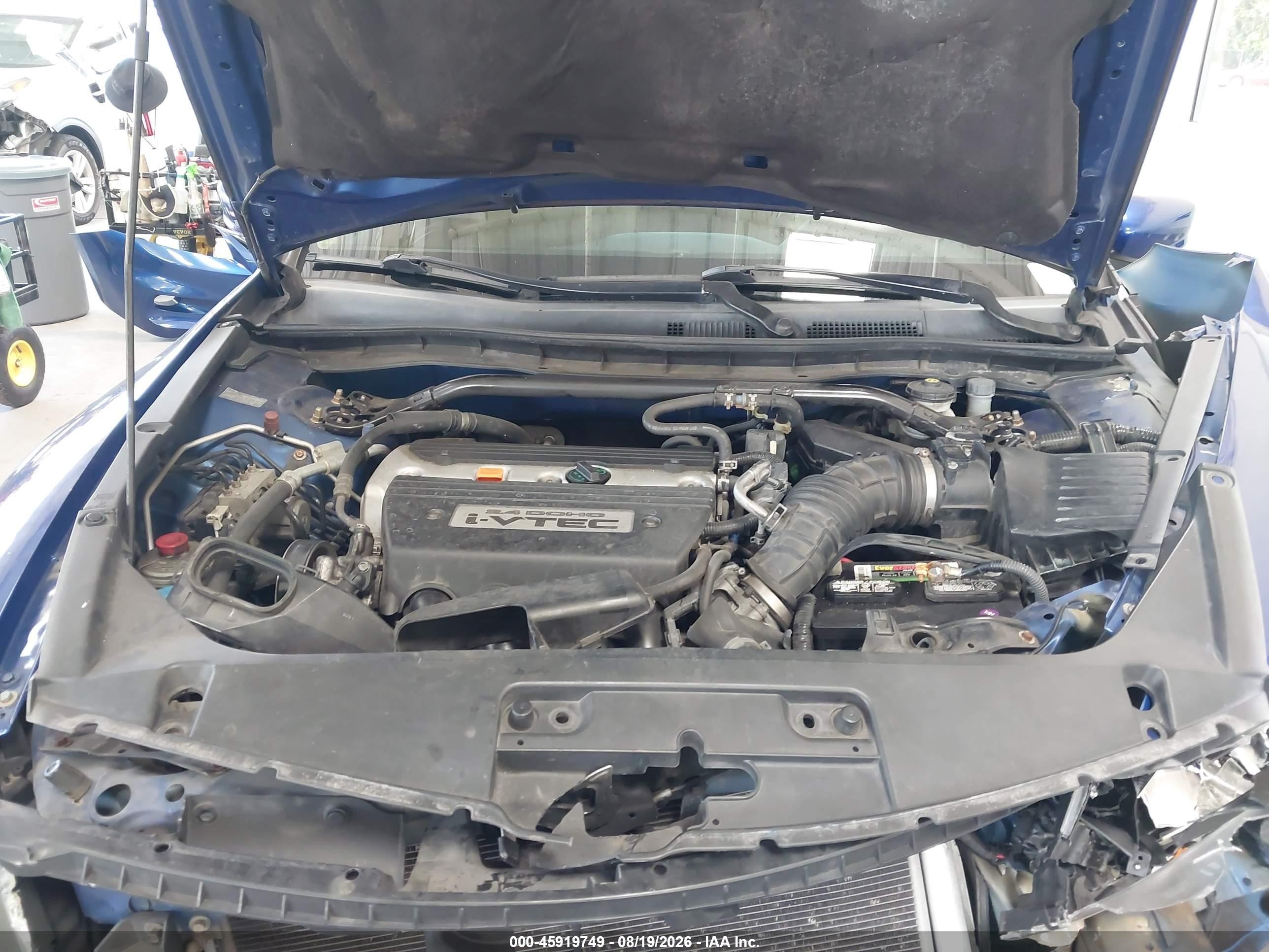 2009 Honda Accord 2.4 Ex-l Blue vin: 1HGCS11859A010274