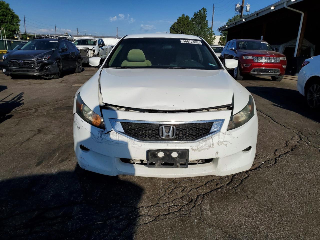 2009 Honda Accord Lx White vin: 1HGCS12319A018973