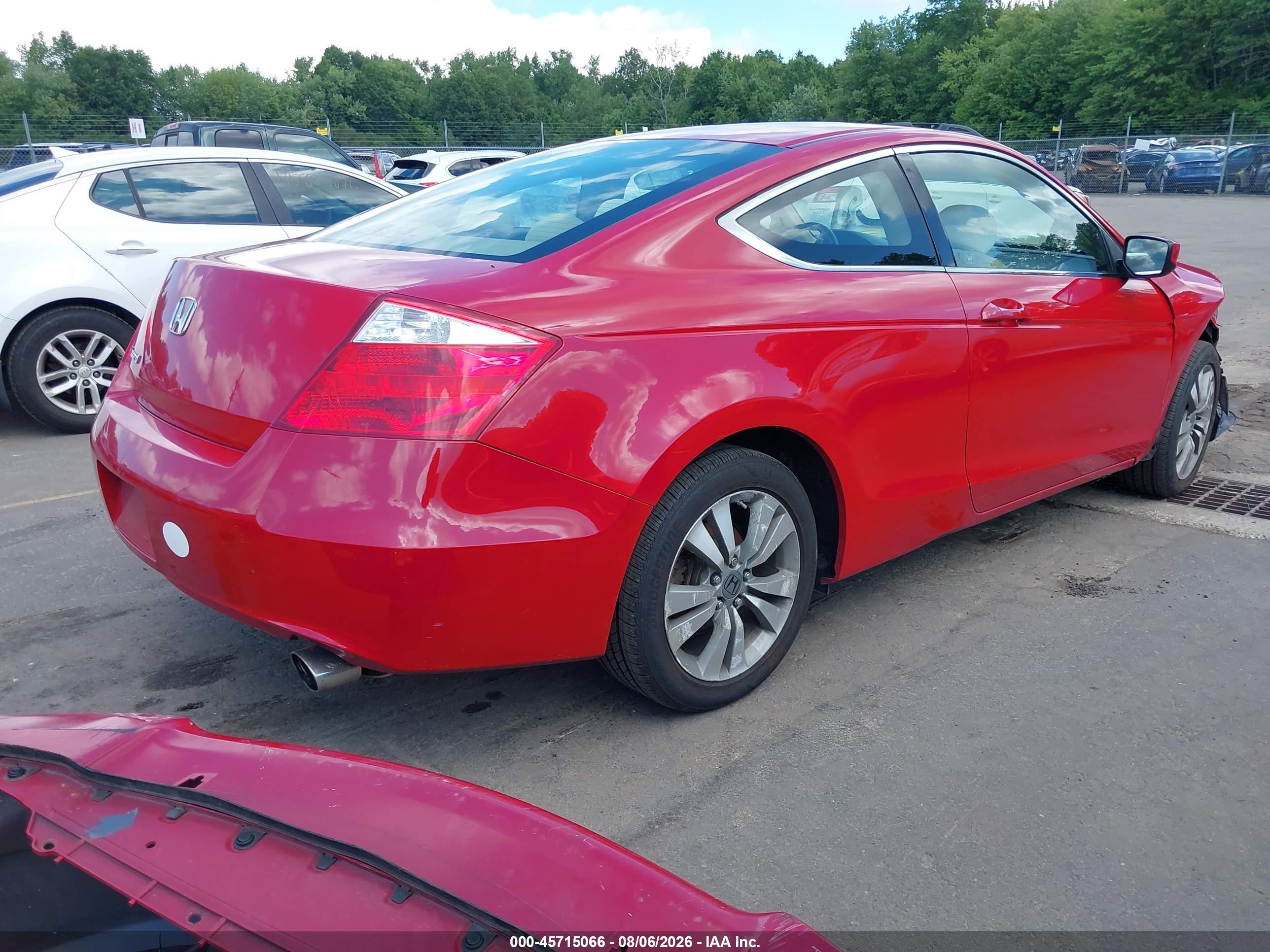 2008 Honda Accord 2.4 Lx-s Red vin: 1HGCS12328A004269