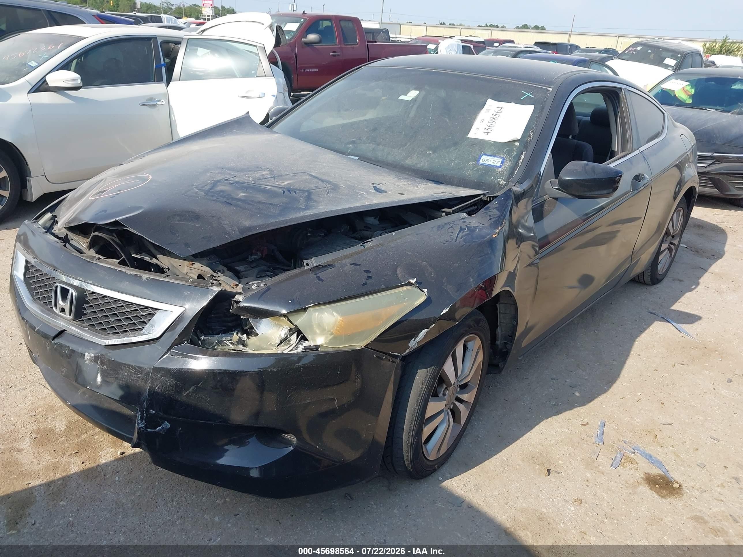 2008 Honda Accord 2.4 Lx-s Black vin: 1HGCS12338A001283