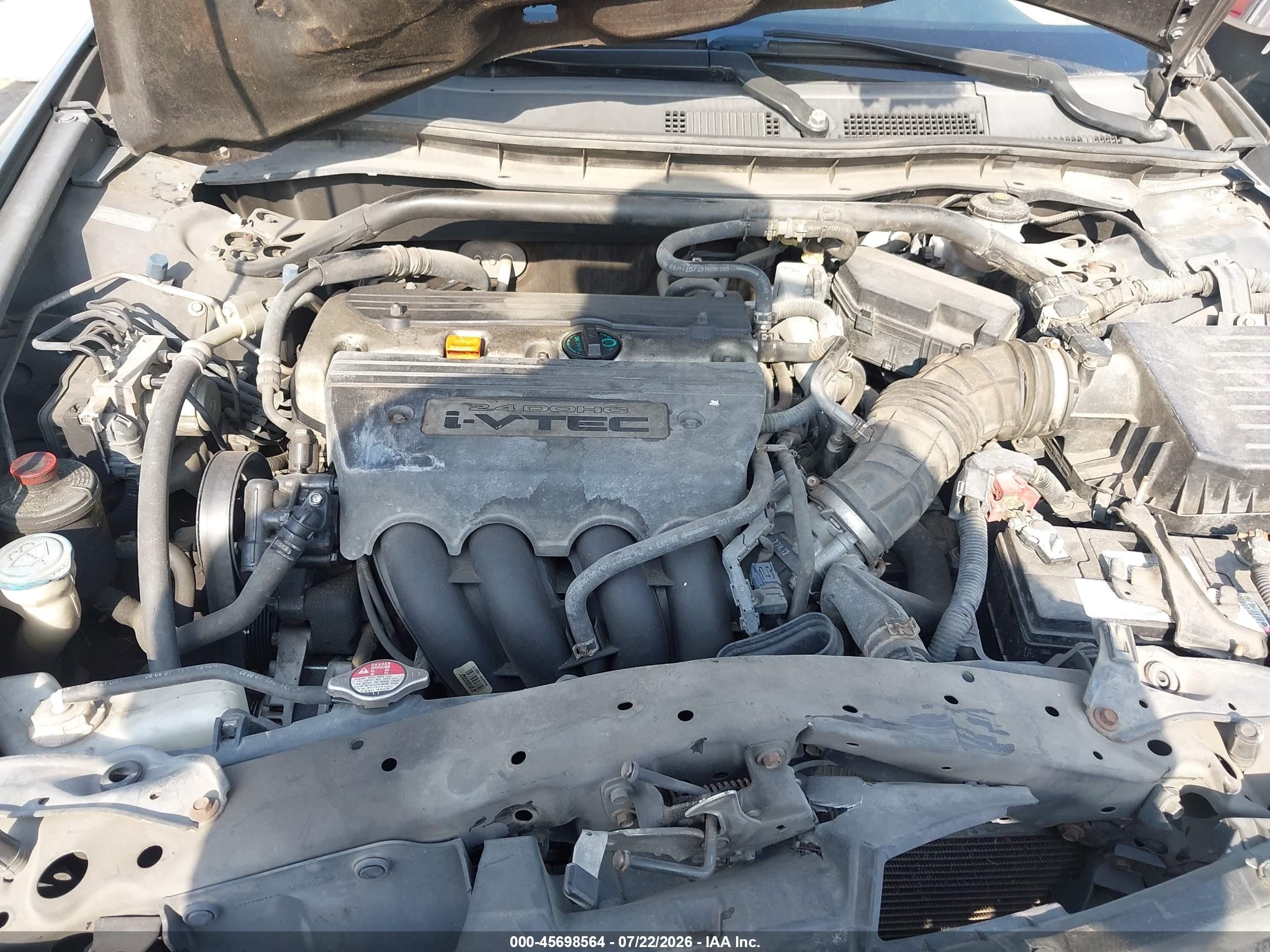 2008 Honda Accord 2.4 Lx-s Black vin: 1HGCS12338A001283