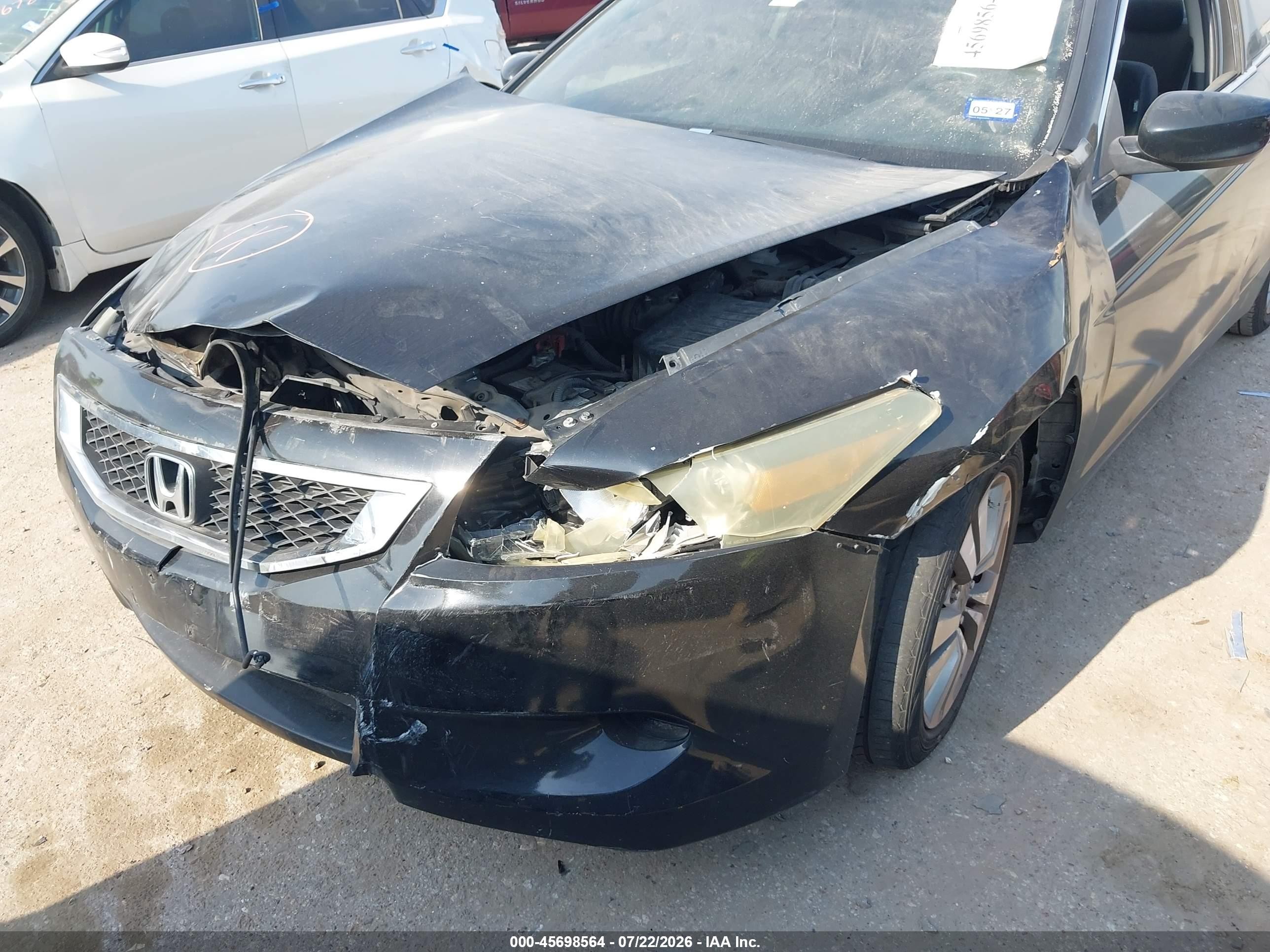2008 Honda Accord 2.4 Lx-s Black vin: 1HGCS12338A001283